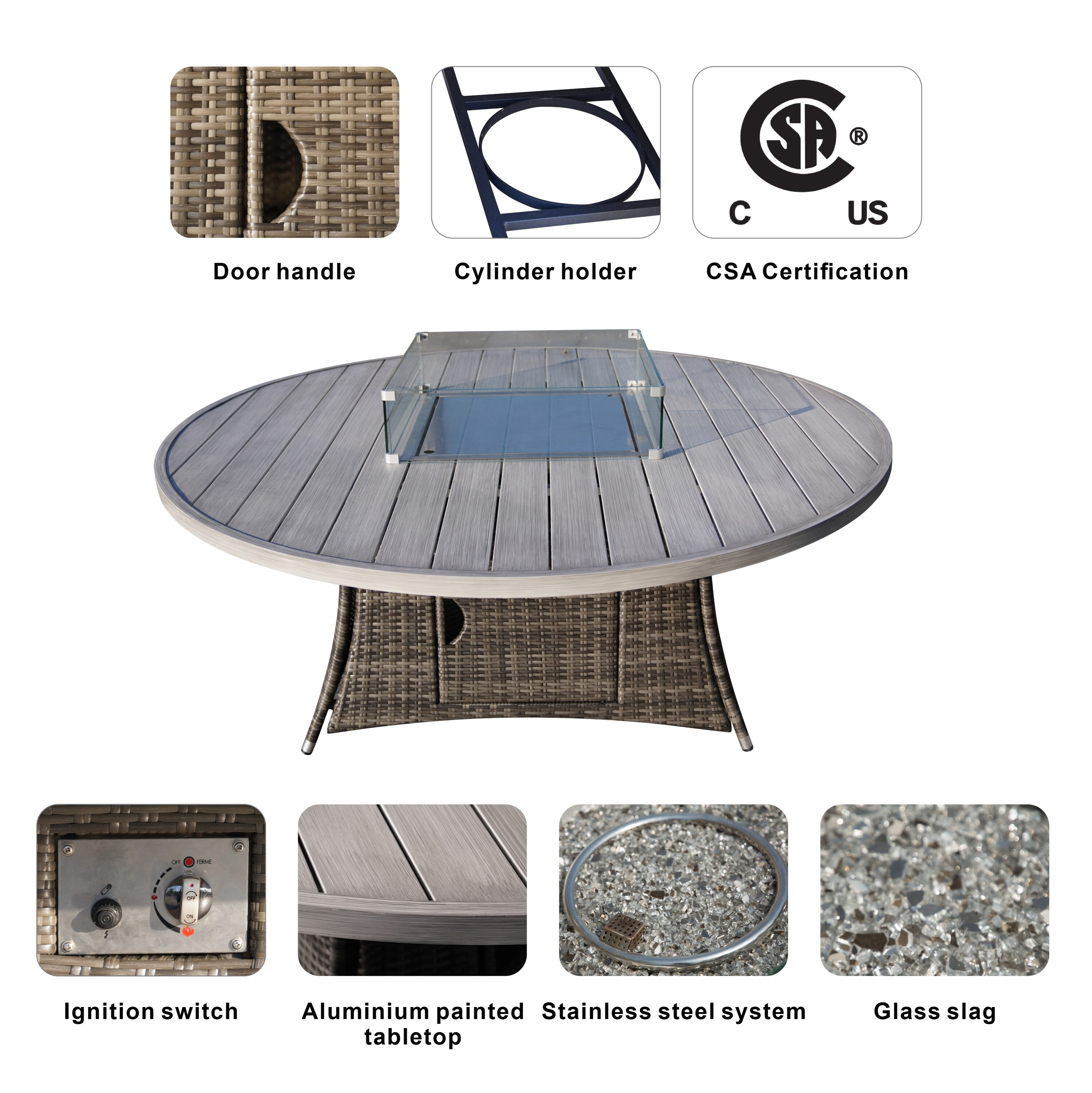 Direct Wicker DWG-08A1205B-GR Patio-Conversation-Sets - View #11
