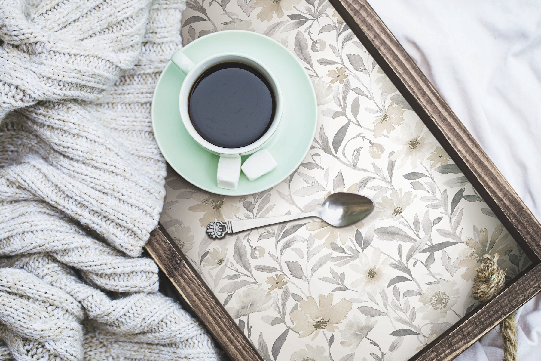 Neutral Floral Peel and Stick Wallpaper Roll