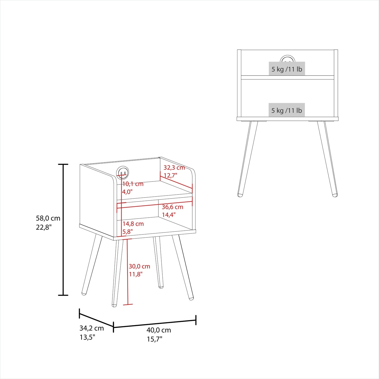 Naturefalls CV6SQSX6O8S4 nightstands - View #6