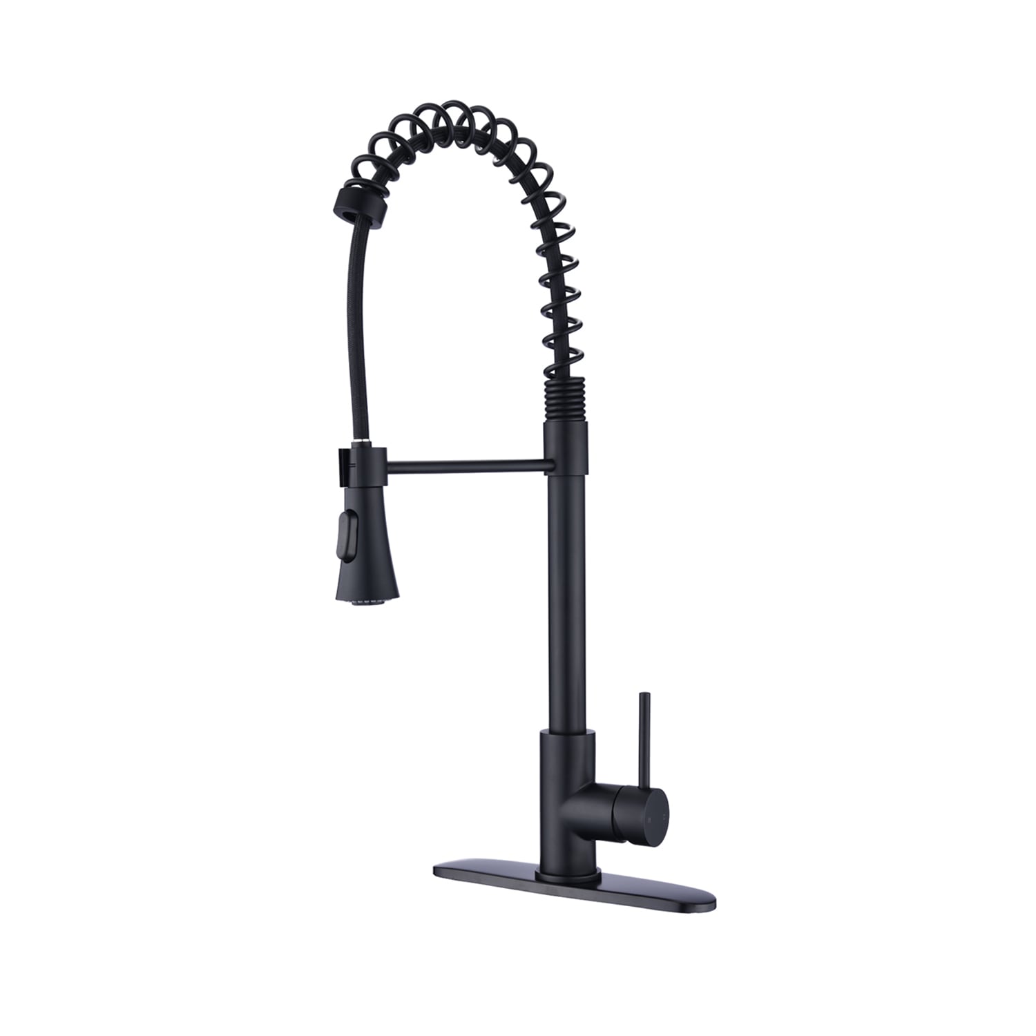 Damerin KT-ZF-20 Matte Black Single Handle Deck-mount Kitchen Faucet ( Side Sprayer Included )
