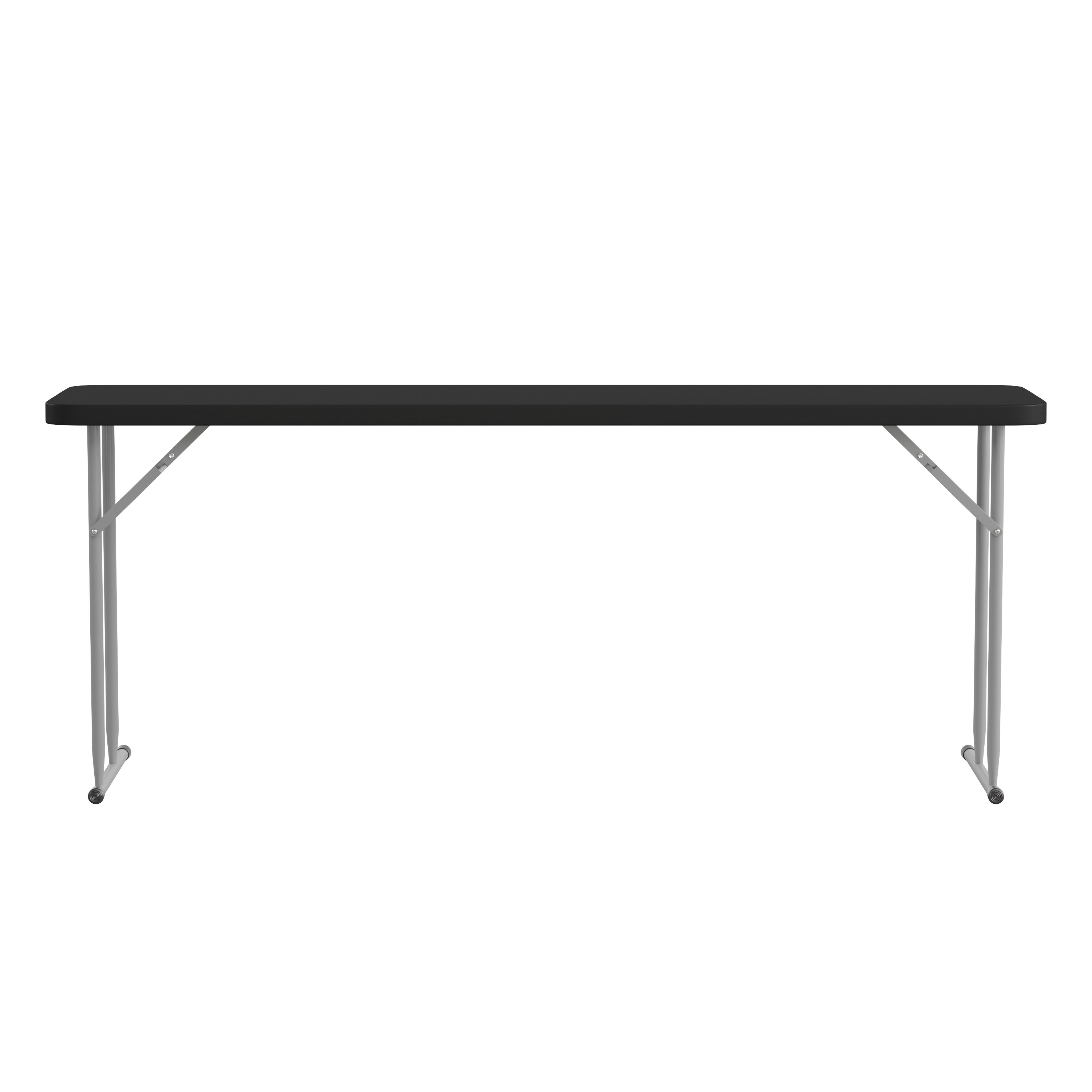 Black Rectangular Plastic Folding Training and Event Table
