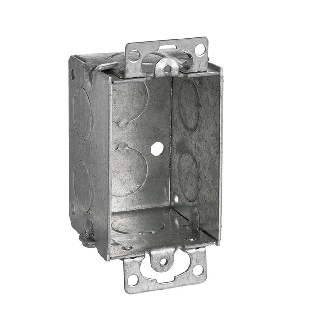 STEEL CITY 1-Gang Silver Metal Old Work Standard Switch/Outlet Wall ...