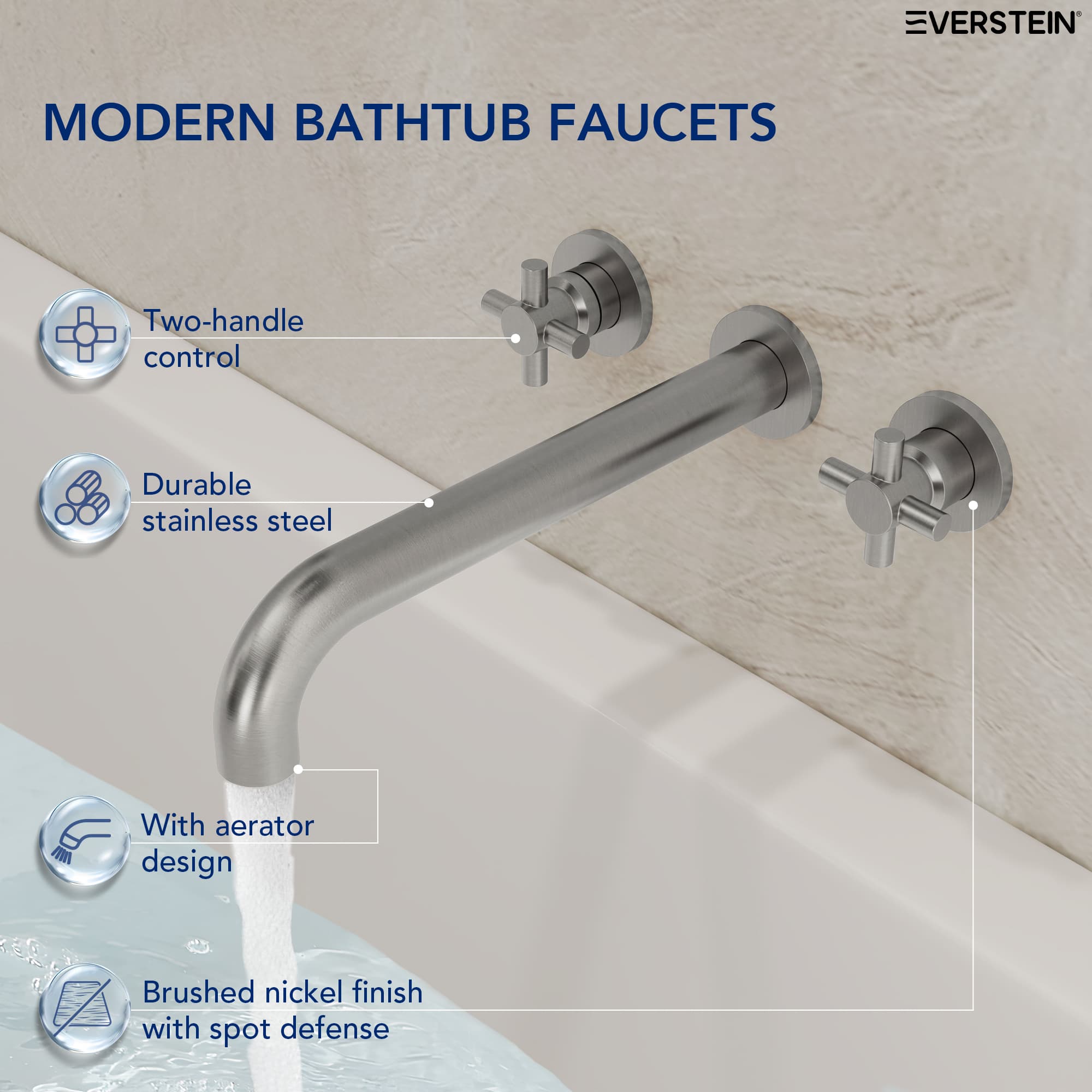 EVERSTEIN SFS-1107-NK Roman-Tub-Faucets - View #6
