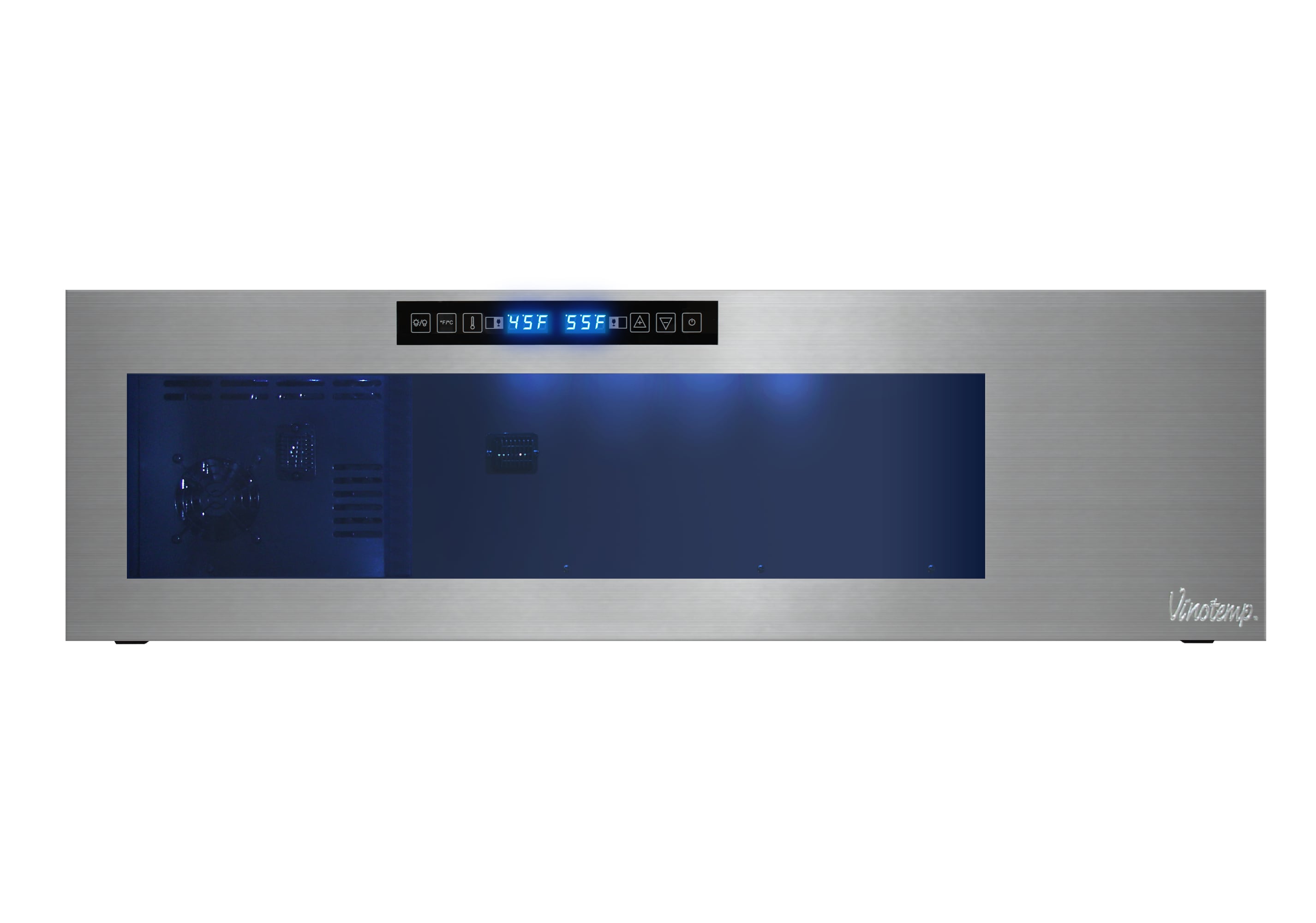 Vinotemp IL-OW006-2Z 11.25-in W Silver Dual Zone Cooling Freestanding Indoor Wine Cooler