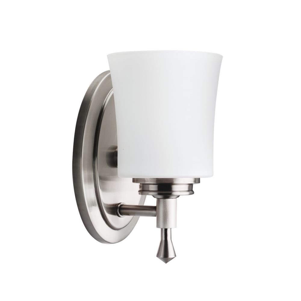 Kichler 5359NI Wharton 1-Light Brushed Nickel Transitional Vanity Light