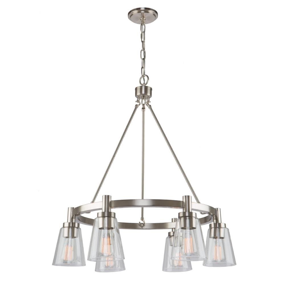 ARTCRAFT AC10765BN Clarence 6-Light Brushed Nickel Transitional Chandelier