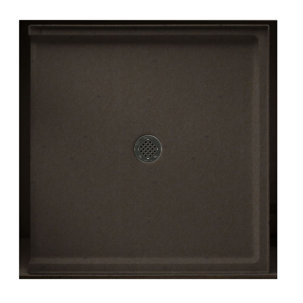 SWAN SF03738MD.124 37-in W x 38-in L x 3.75-in H Canyon Square Shower Pan Base (Center Drain)