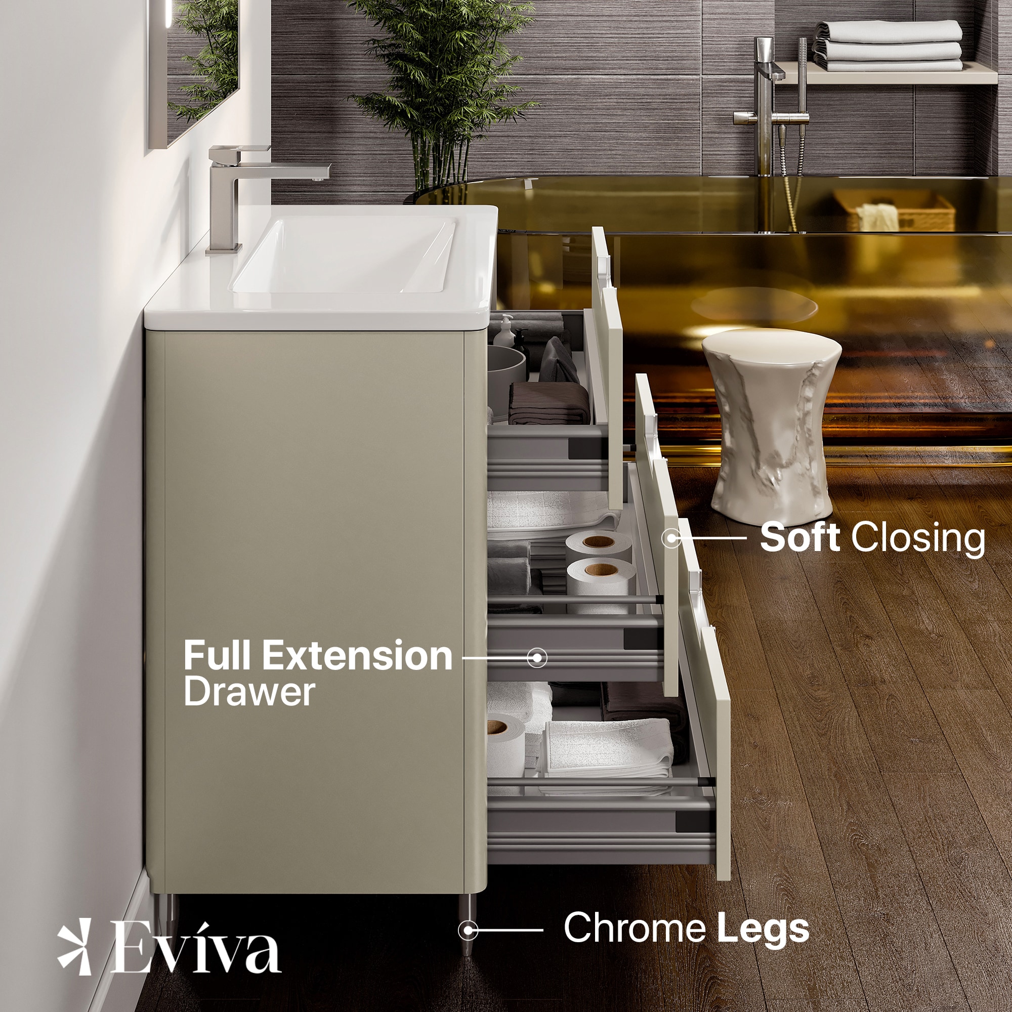 Eviva EVVN74-40GR Bath-Vanity-Combo - View #5