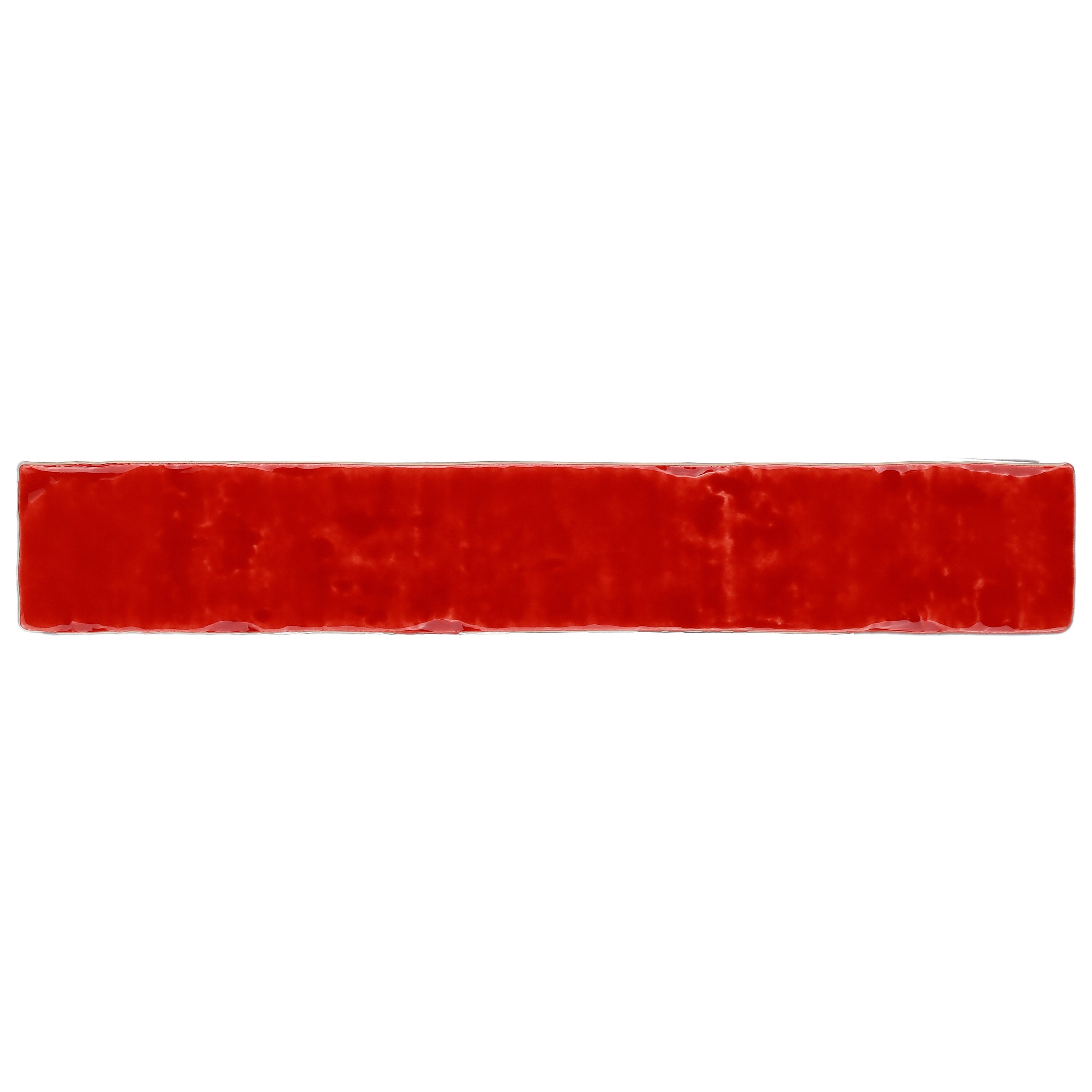 Crimson Red Glossy Ceramic Subway Wall Tile, 2-in x 9-in