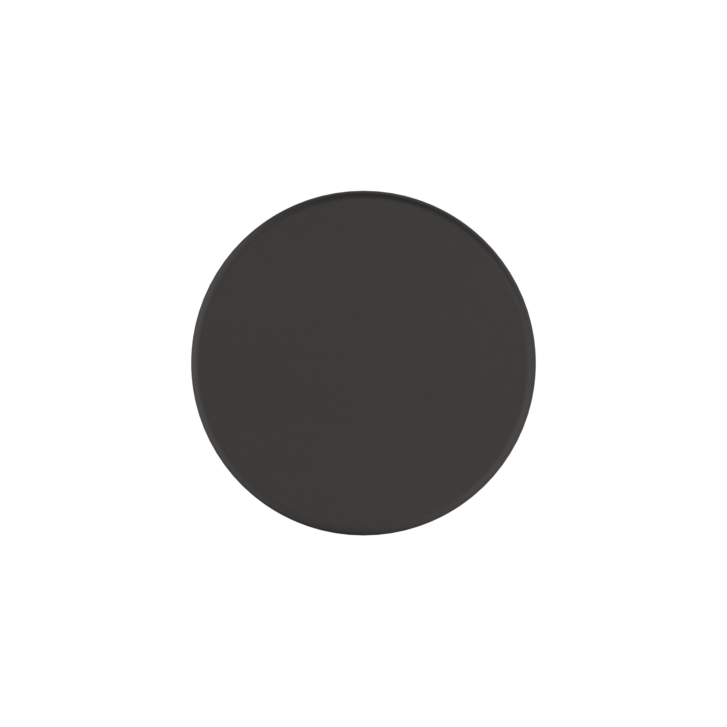 Matte Black Round Steel Cabinet Knob with Mounting Hardware