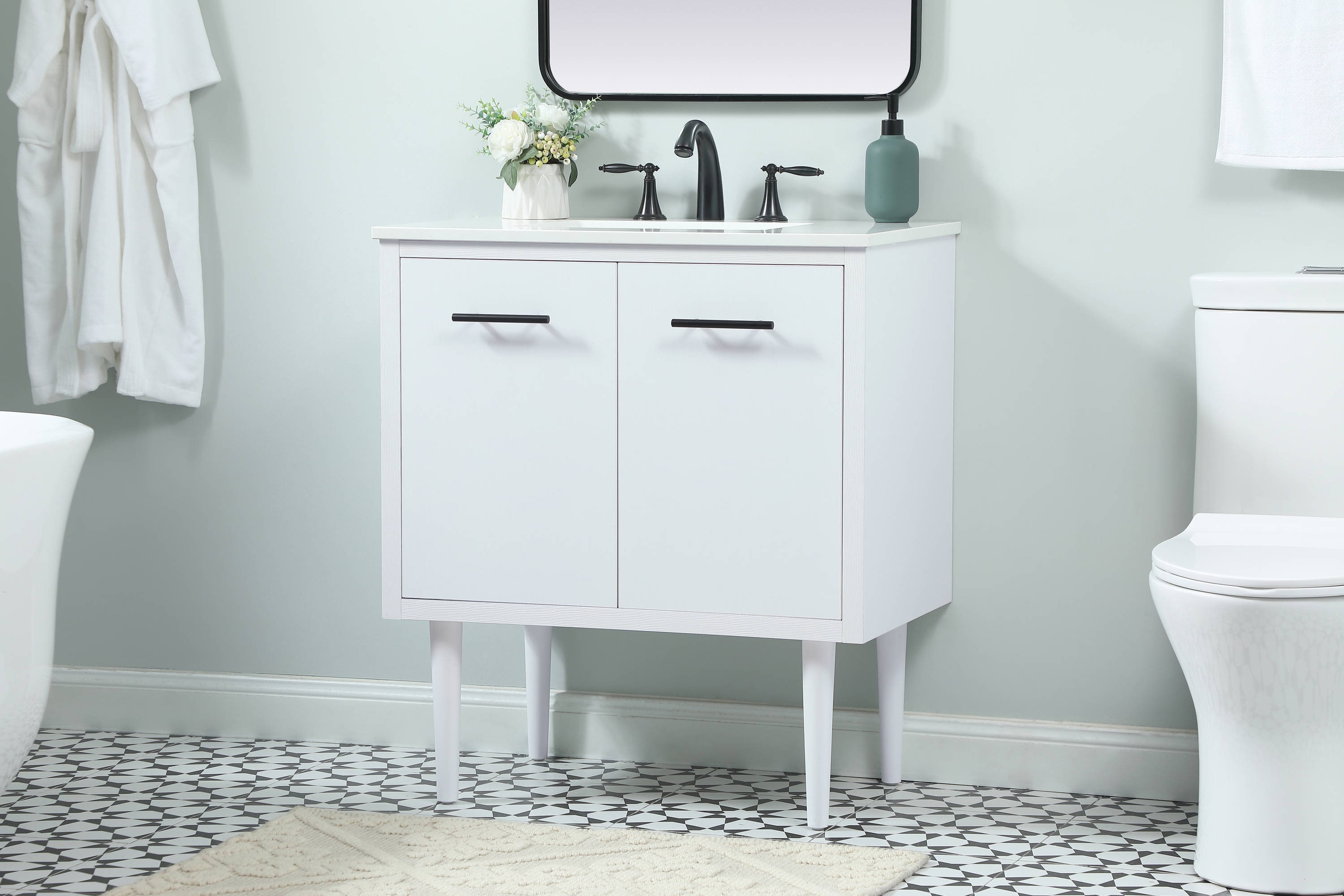 Elegant Decor HF144090MWH Bath-Vanity-Combo - View #3