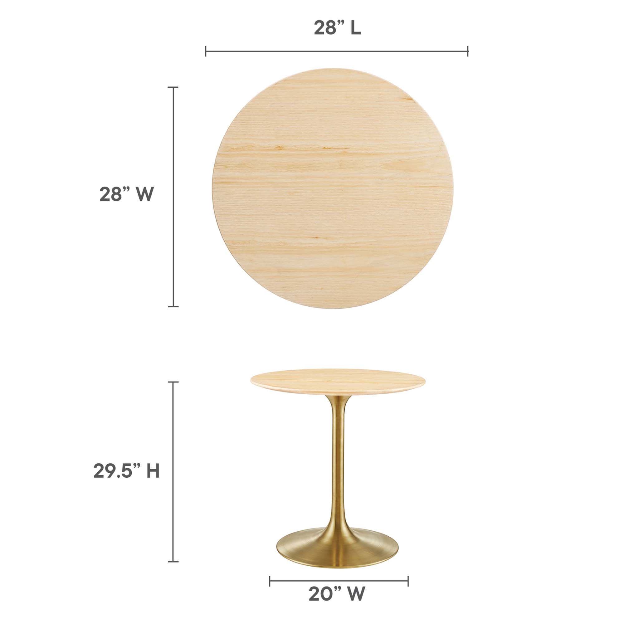 Modway EEI-5213-GLD-NAT Dining-Tables - View #3