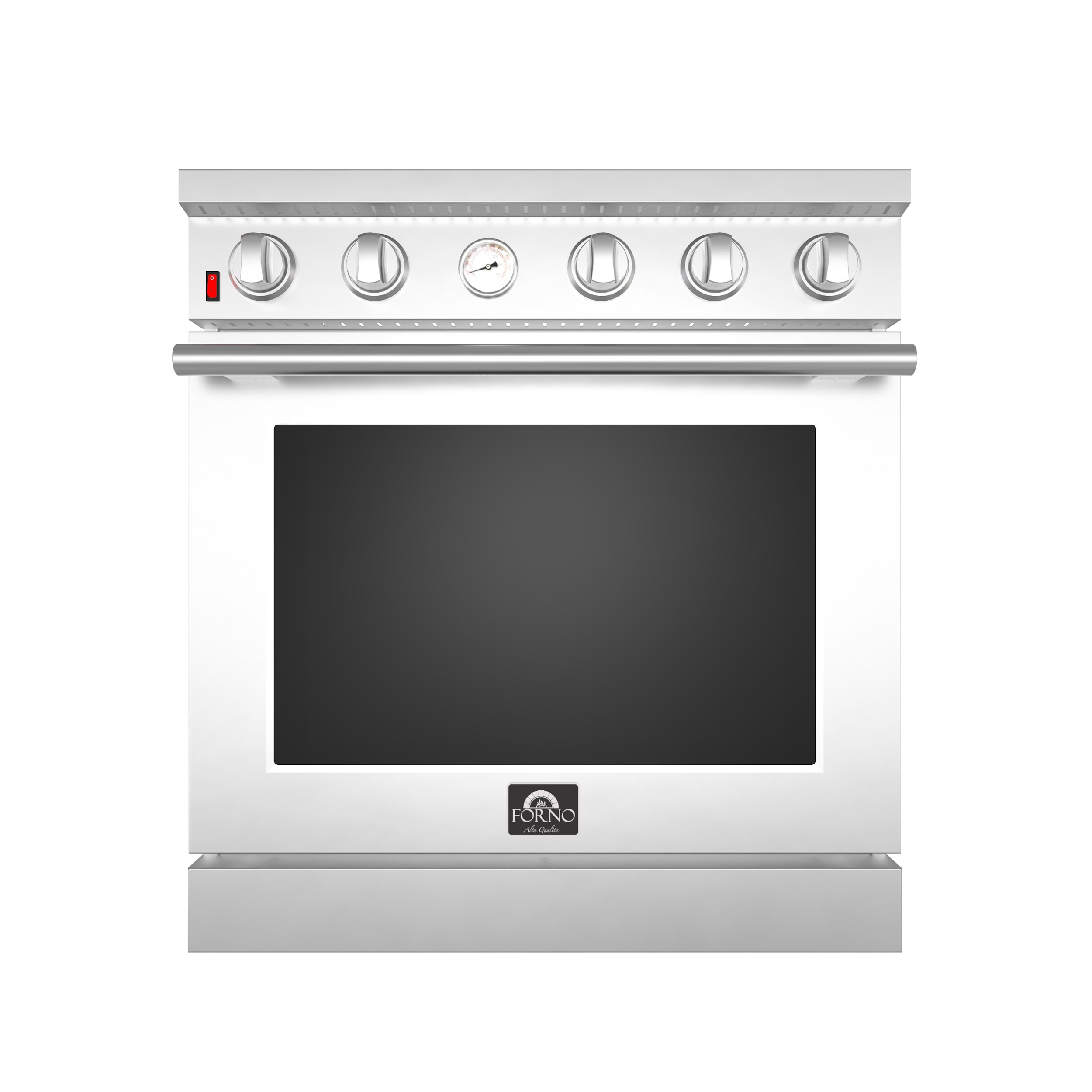 FORNO Livorno 30-in ADA Chef Door 30-in 4 Burners 4.62-cu ft Freestanding  Natural Gas Range (Stainless Steel) in the Single Oven Gas Ranges  department at