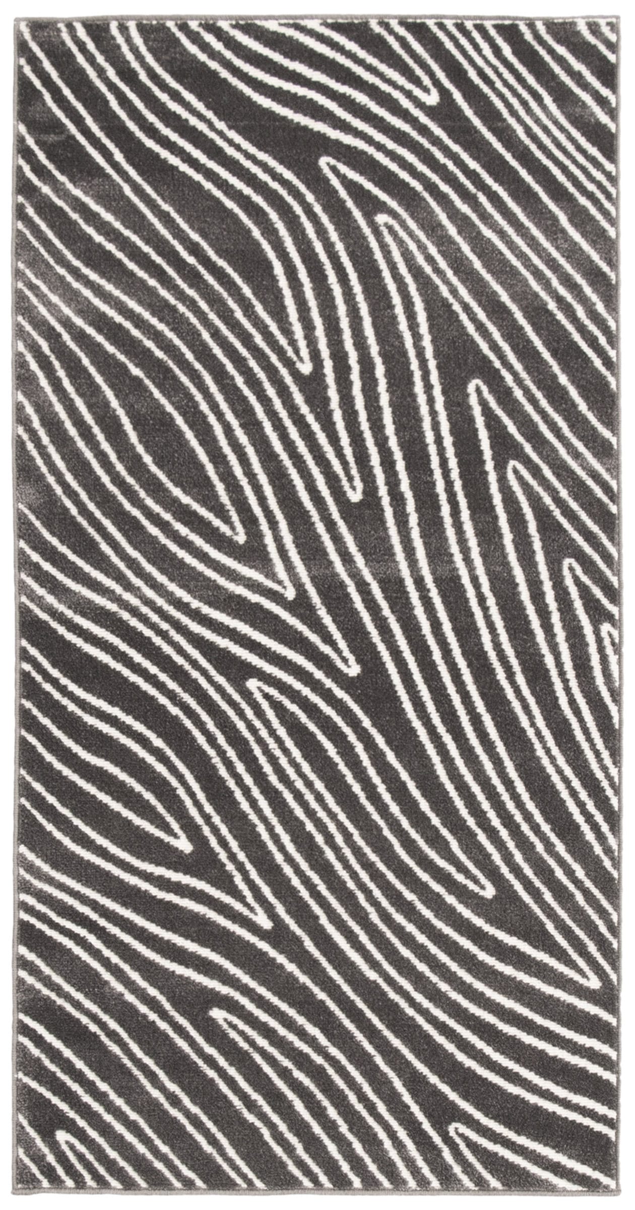 ECARPETGALLERY 351024 Vector 3 x 5 (ft) Polypropylene Gray Rectangular Indoor Abstract Area rug