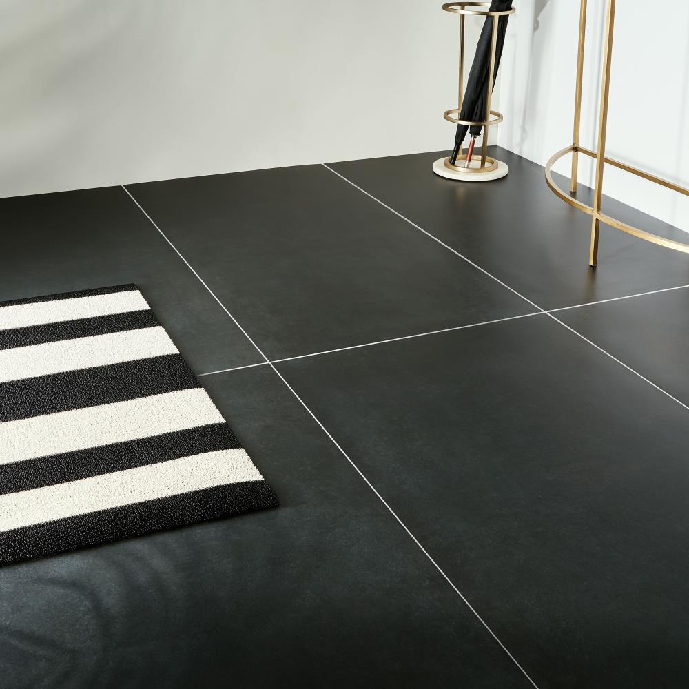 Lines Brass Inlay Black 24x48 Matte Porcelain Tile ...