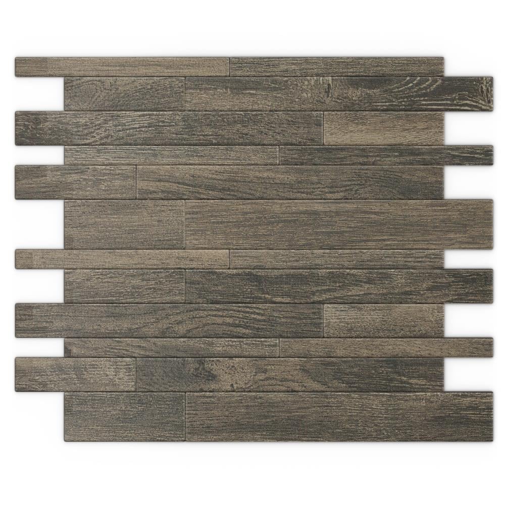 SpeedTiles Murano S2 Silver Stainless Steel 10-in x 12-in Brushed Metal Linear Peel and Stick and Wall Tile (4.92-sq. ft/ Carton) | ID110-5/BX6