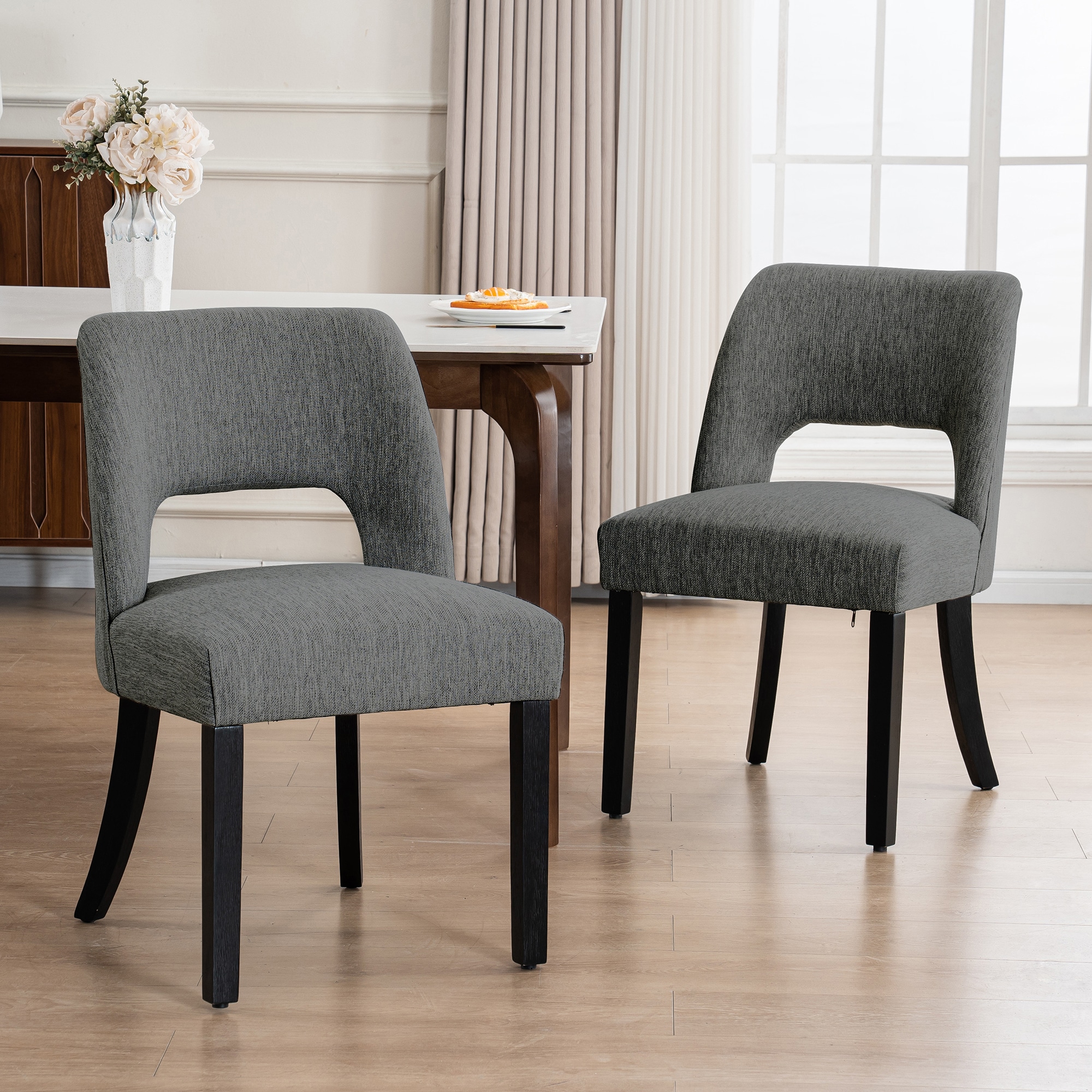 Keoni - Upholstered Dining Chair With Solid Wood Legs Set of 2