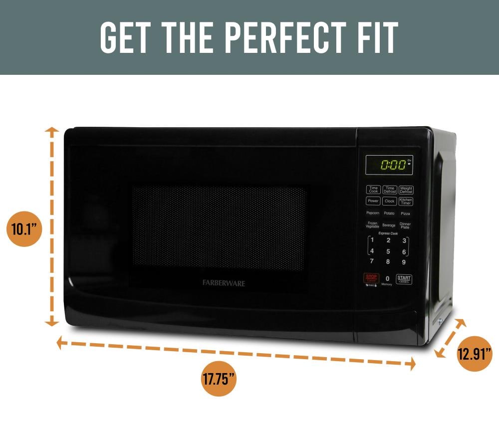 Small Microwave Oven 0.7 Cu.Ft, Mini Microwave Oven with 9.6'' Removable  Turntable, 6 Auto Preset