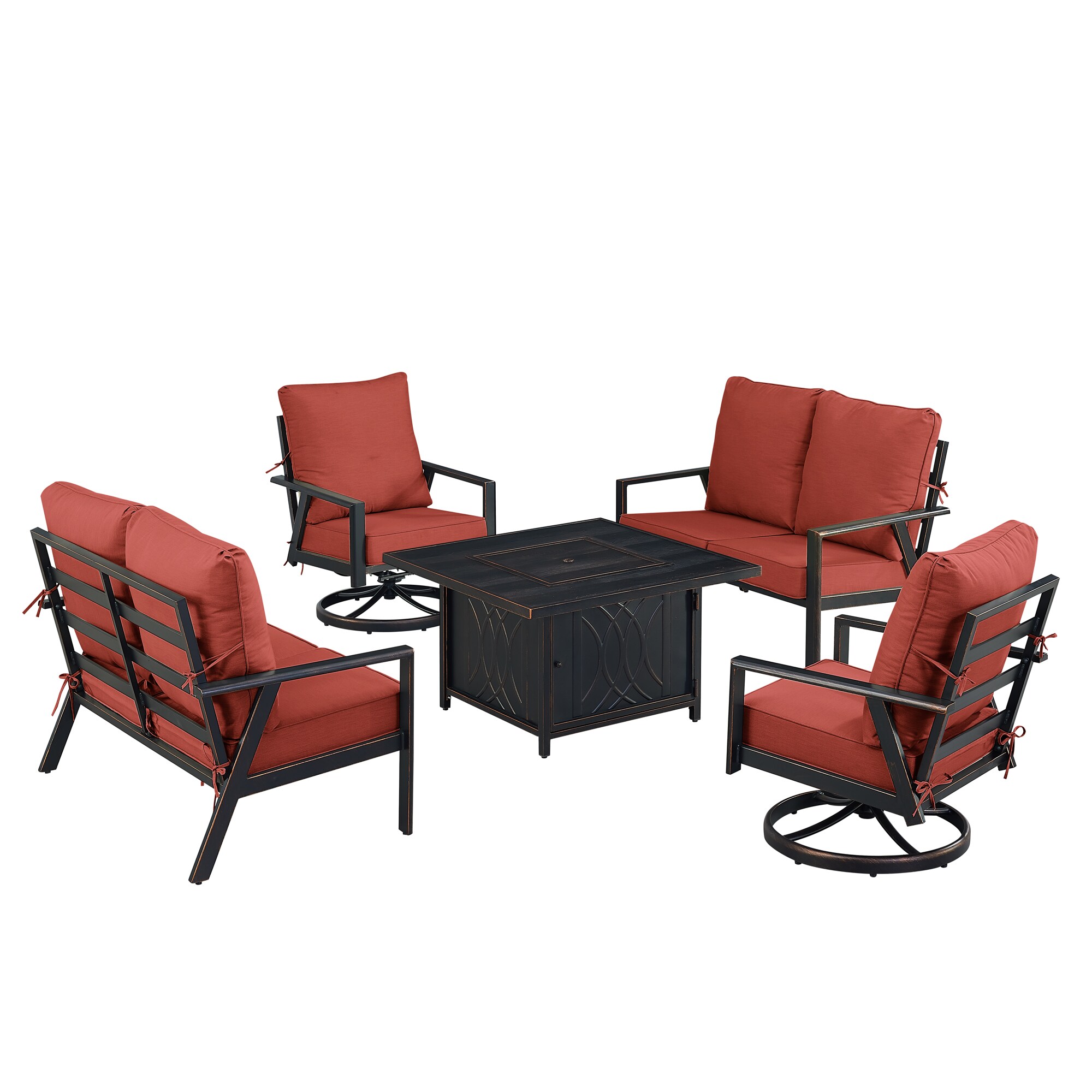 Oakland Living LUX2LS2CHCAVERDCUA Patio-Conversation-Sets - View #4