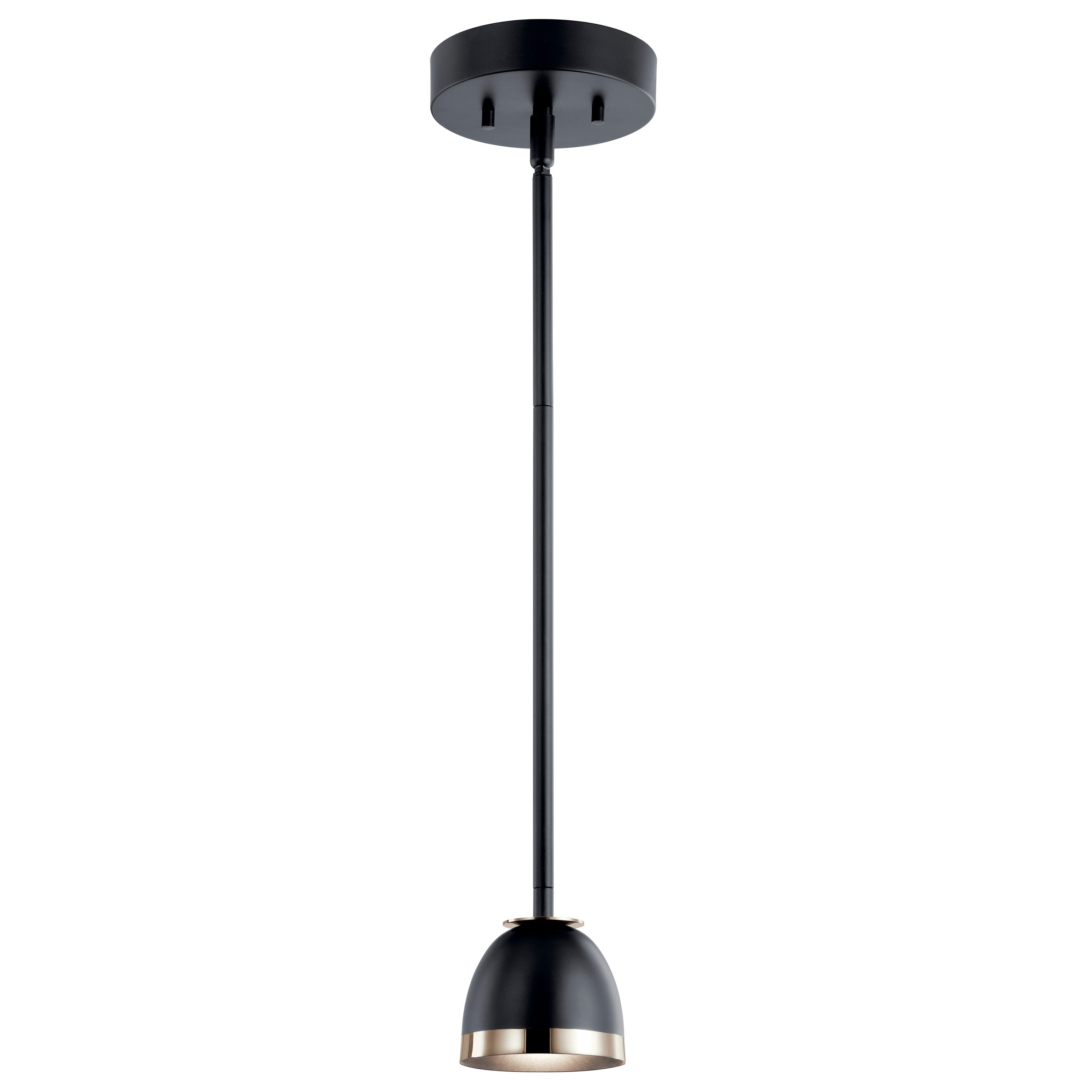 Baland Black Mini LED Pendant with Frosted Acrylic Bowl