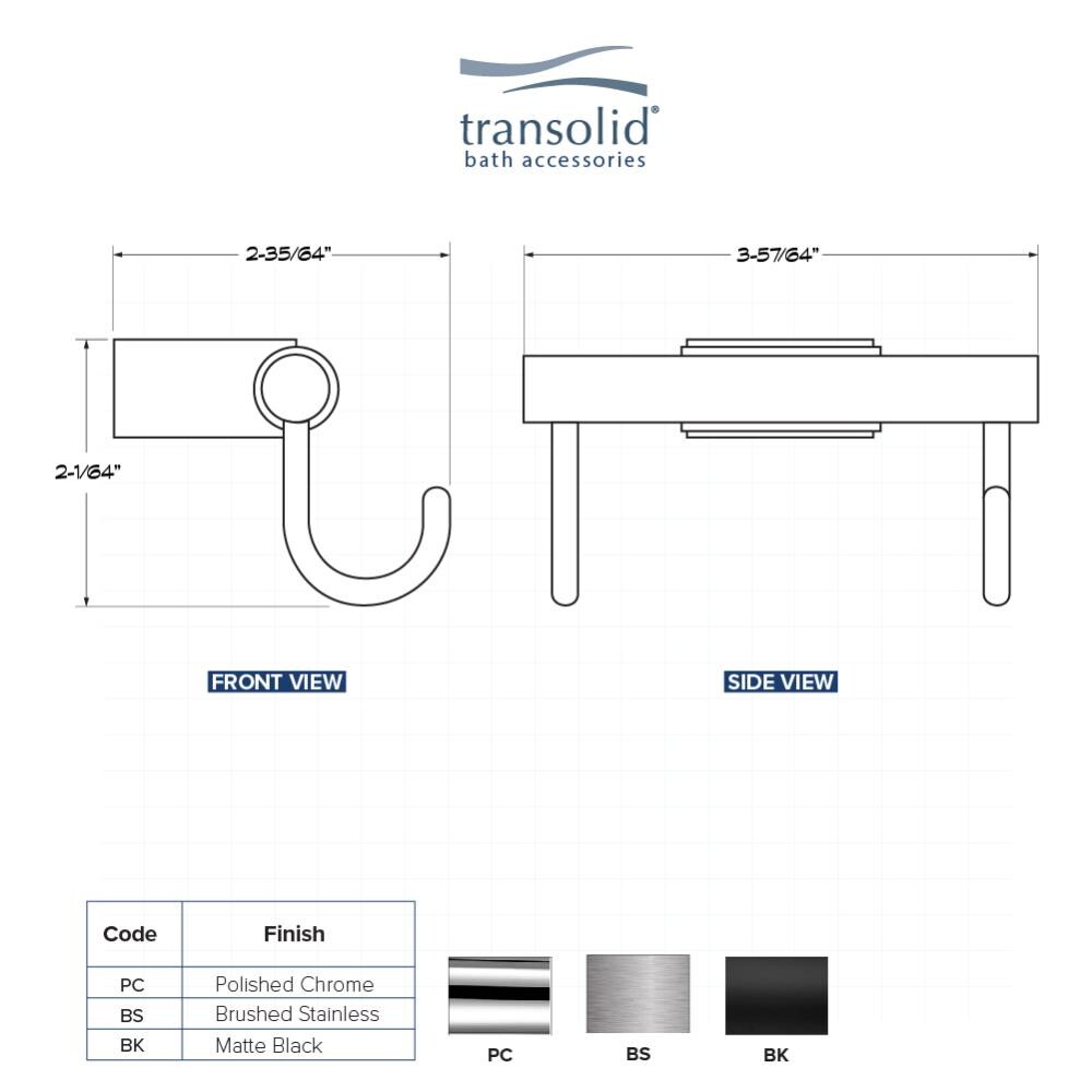 Transolid MDRH-PC Robe-Hooks - View #5