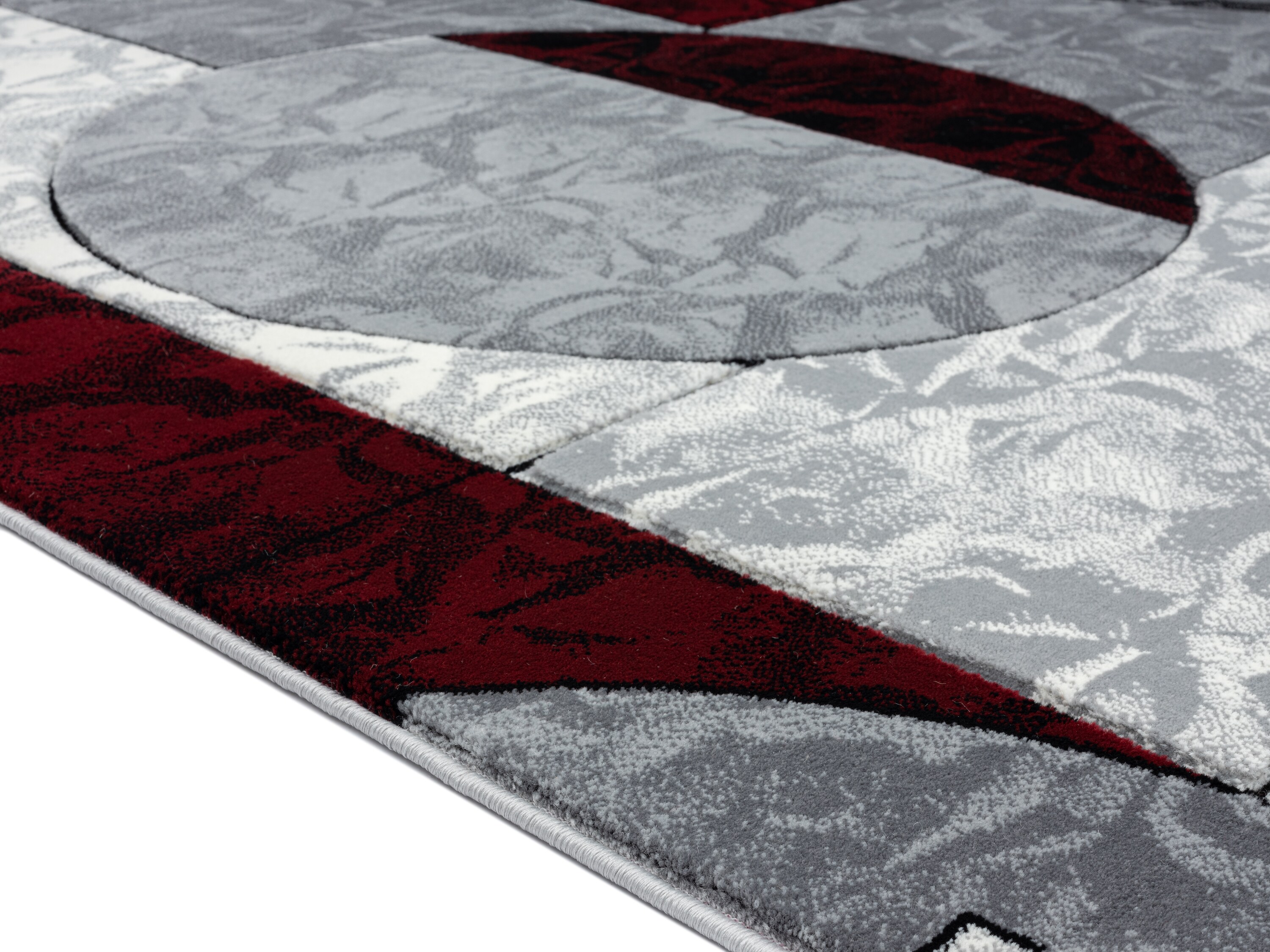 MDA Rugs Segovia 4 x 6 Red/Grey Indoor Abstract Area Rug at Lowes.com