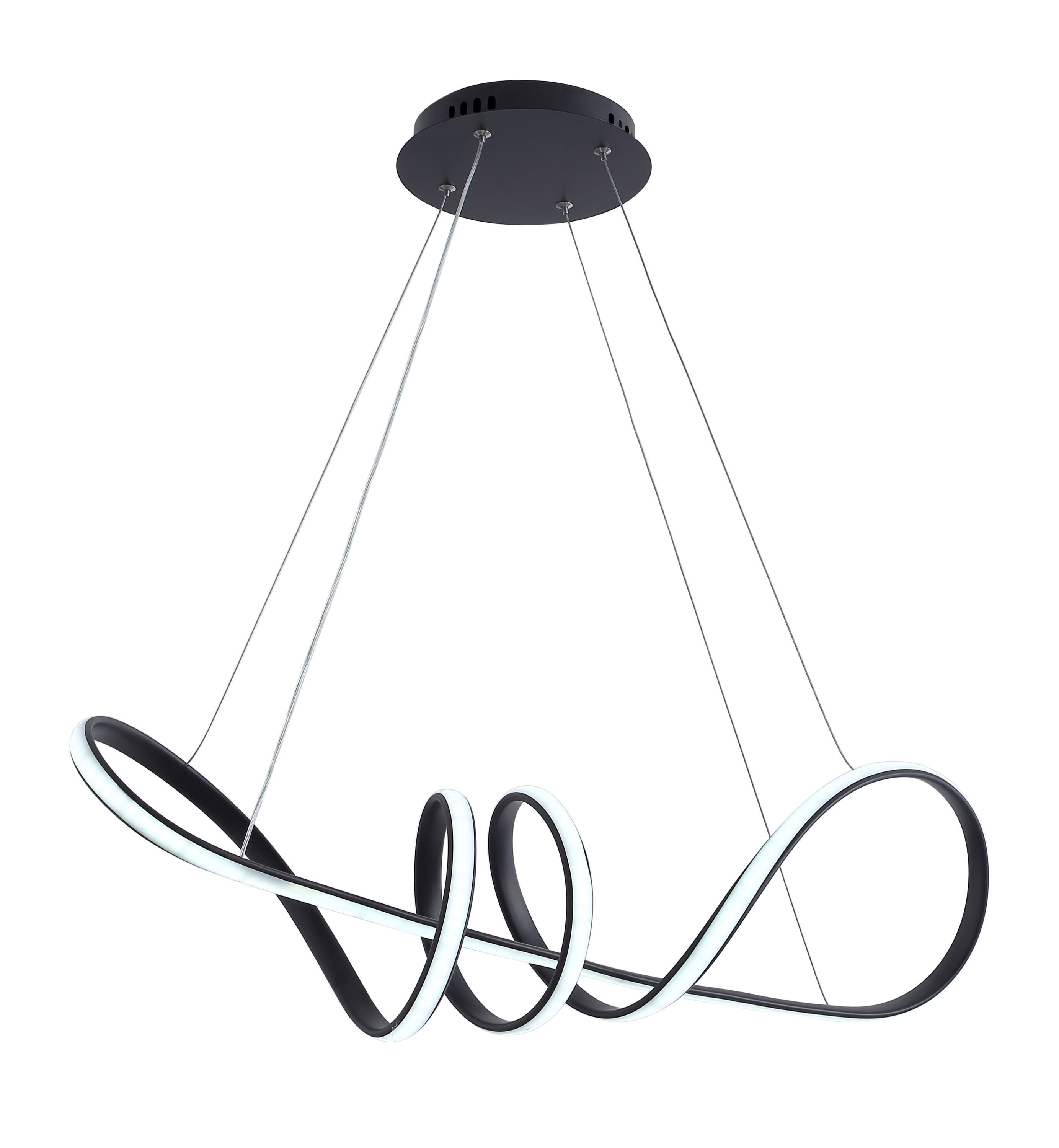 Modern Black and White LED Pendant Light Fixture