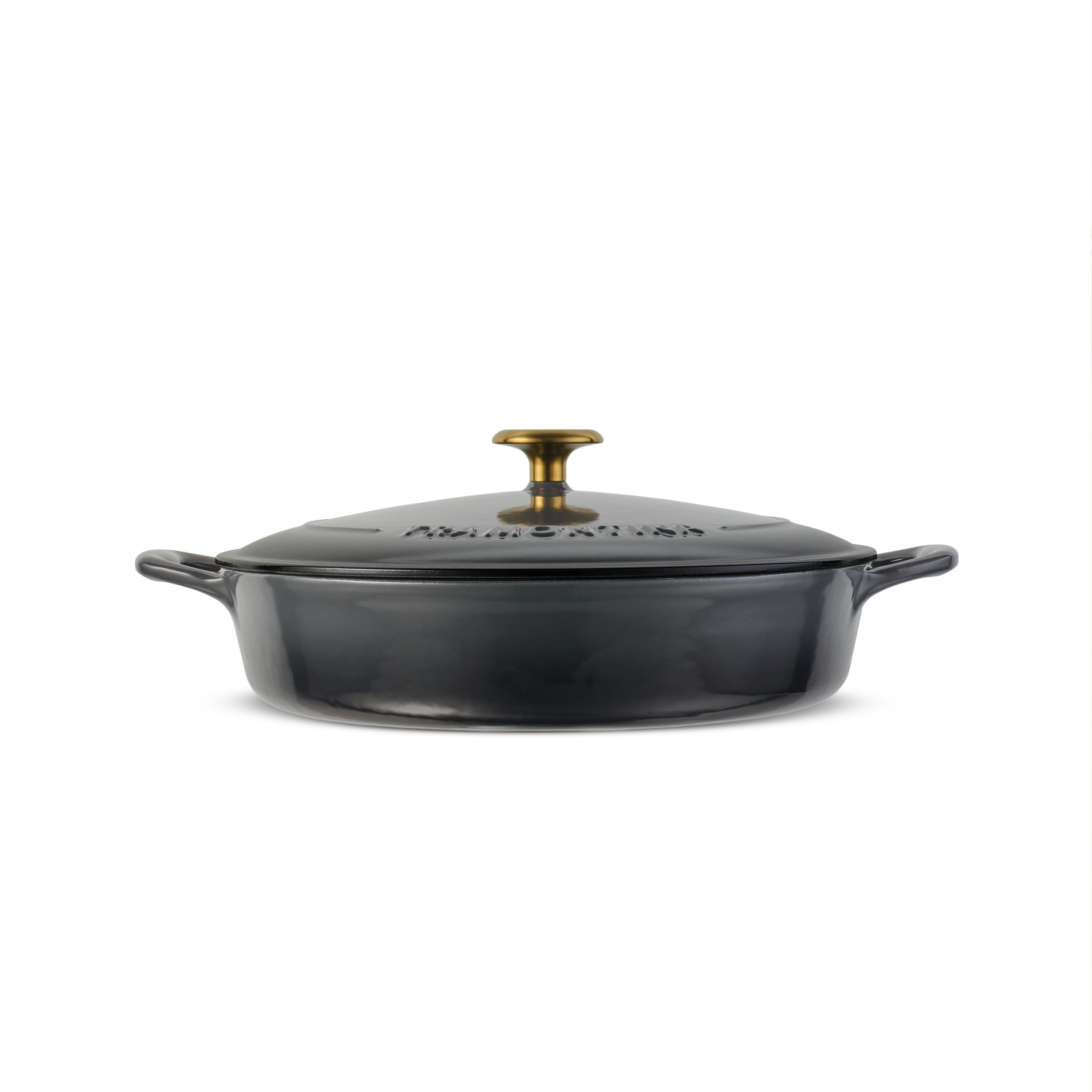 Tramontina Bestow 4 Quart Enameled Cast Iron Covered Braiser - Smoke