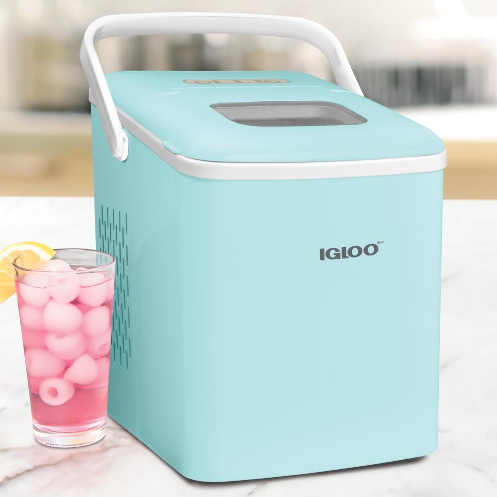 Igloo 26lb Flipup Door Portable/Countertop Bullet Ice Maker (Aqua) in