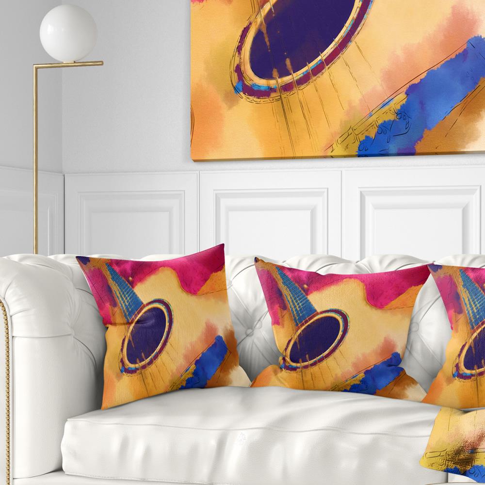 Designart CU6018-16-16 16-in x 16-in Yellow Indoor Decorative Pillow