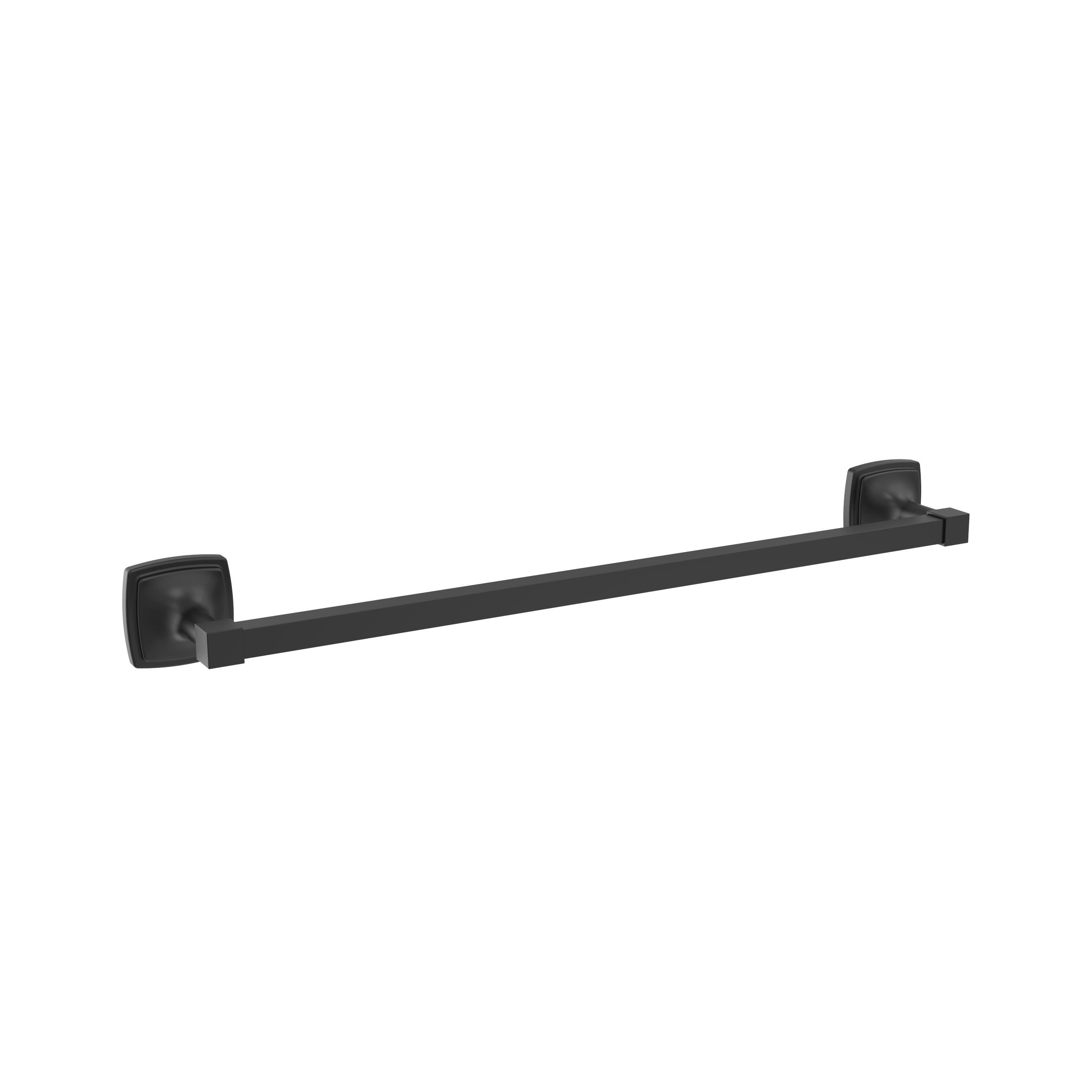 Amerock BH36093MB Stature 18-in Matte Black Wall mount Single Towel Bar