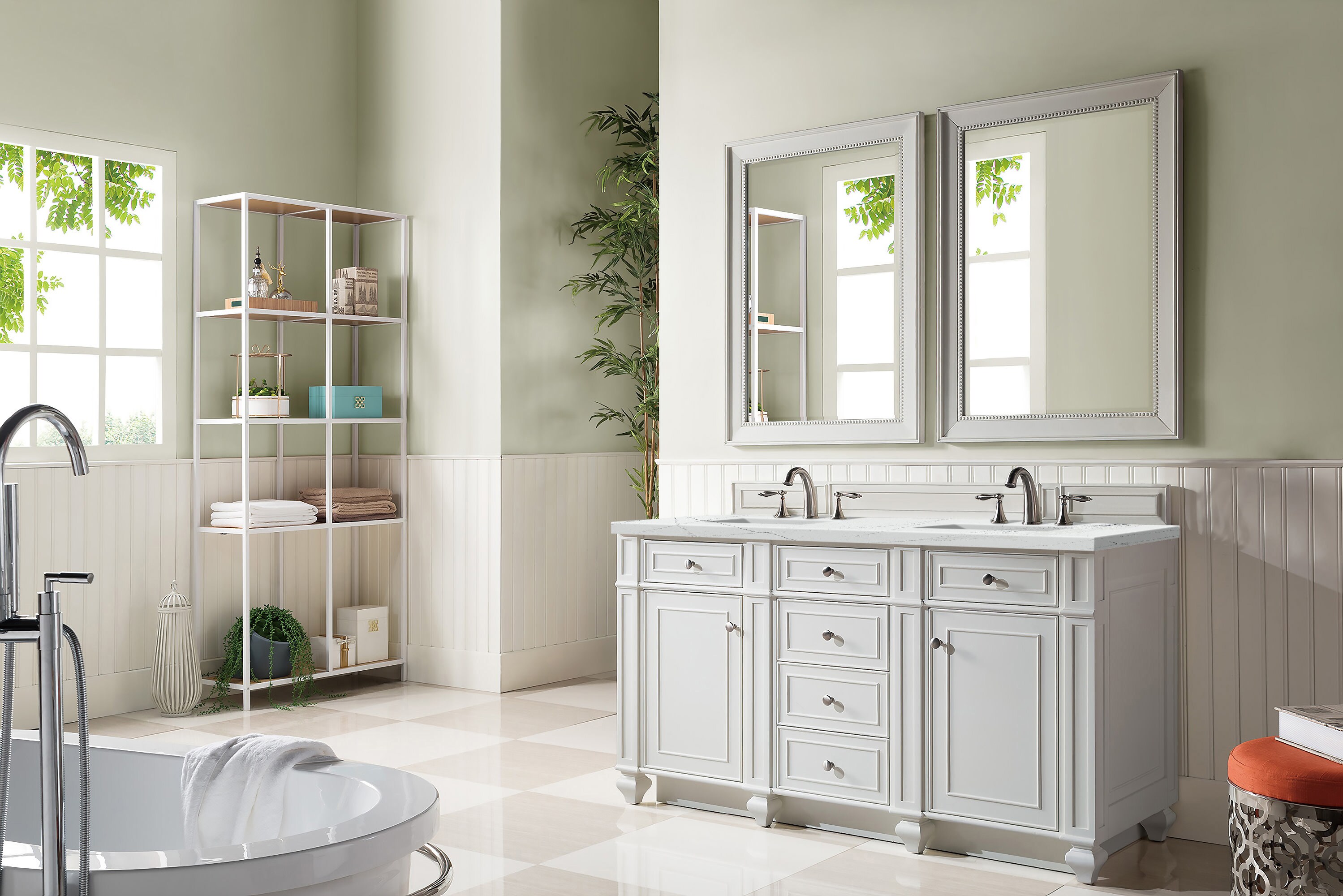 James Martin Vanities 157-V60D-BW-FENC Bath-Vanity-Combo - View #6