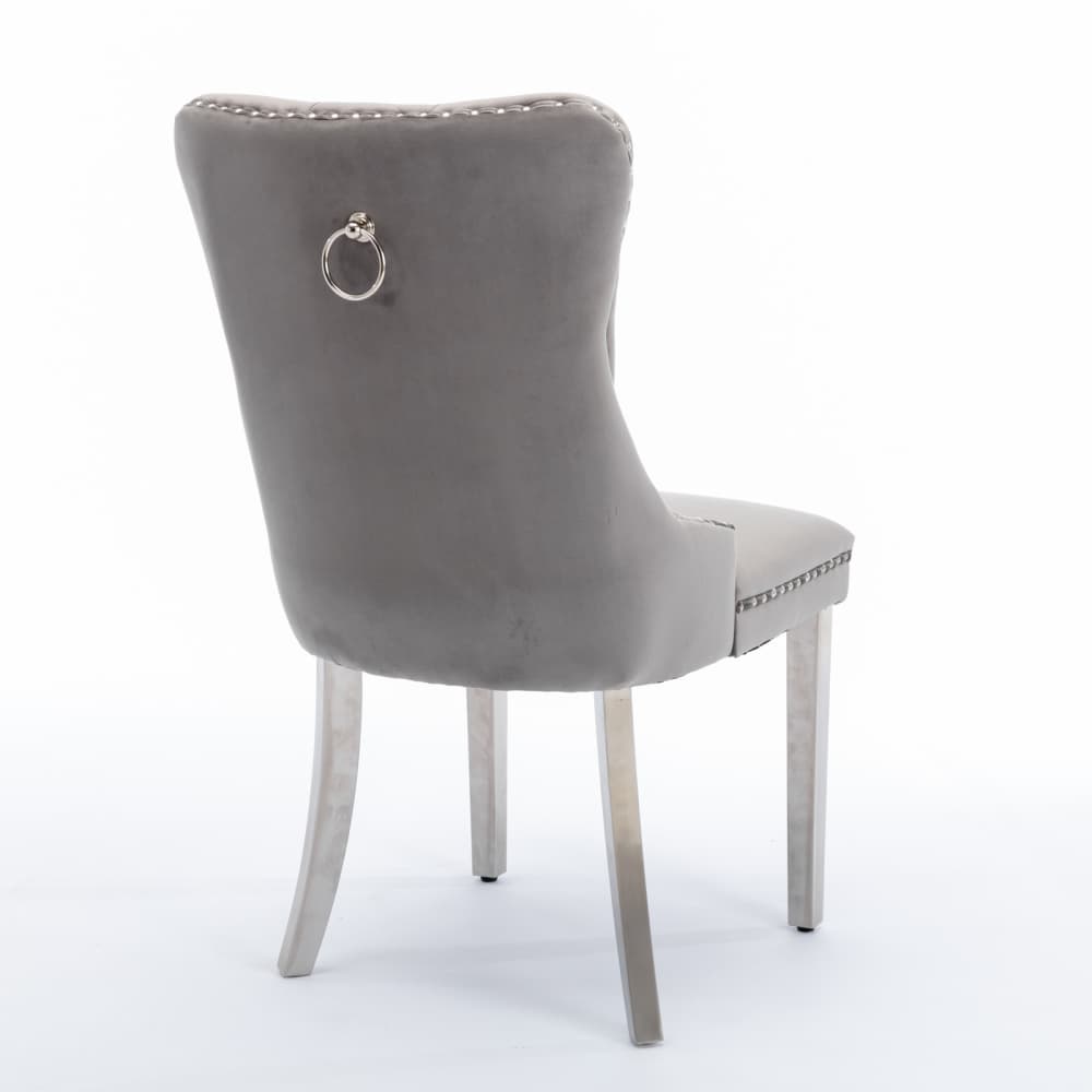 Maison Boucle RUNO-CHAIR-GRAY-4 Dining-Chairs - View #6