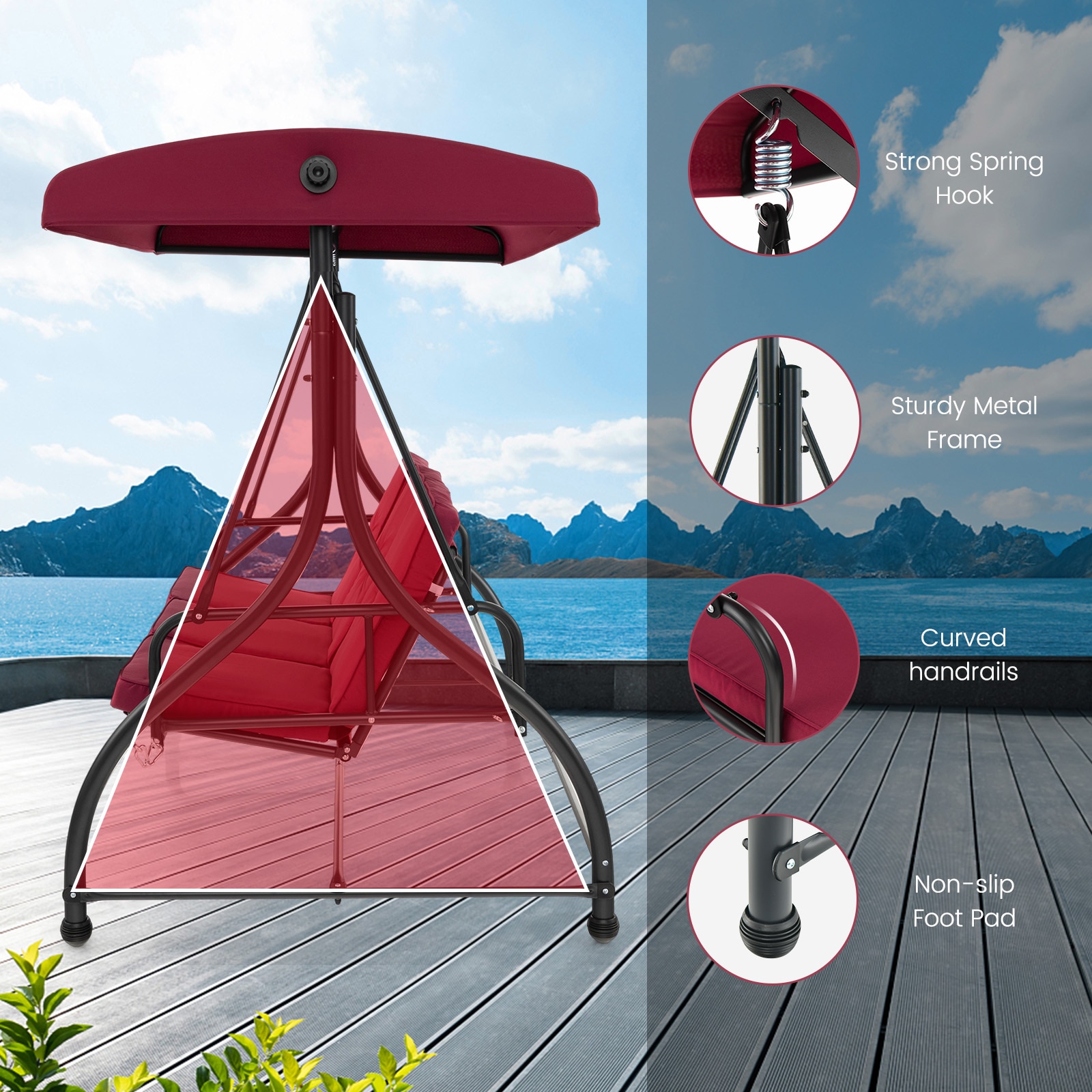 Costway LWS00101 Swing-Gliders - View #6