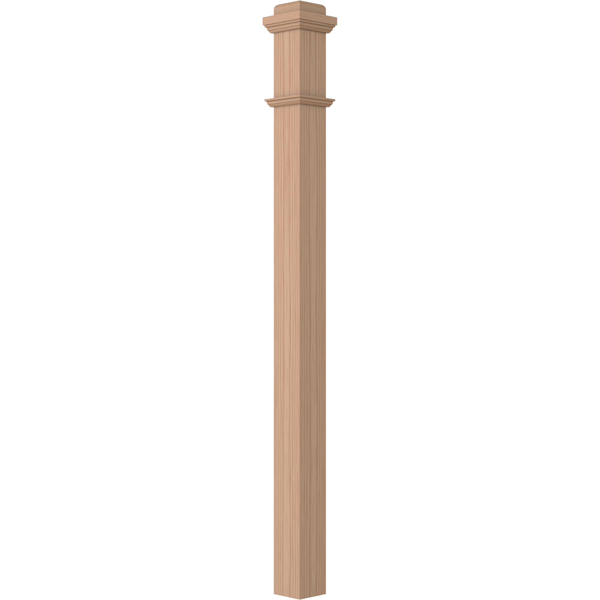L.J. Smith Stair Systems LJ-4075-AL Heirloom 3.5-in x 56-in Unfinished Alder Landing Stair Newel Post