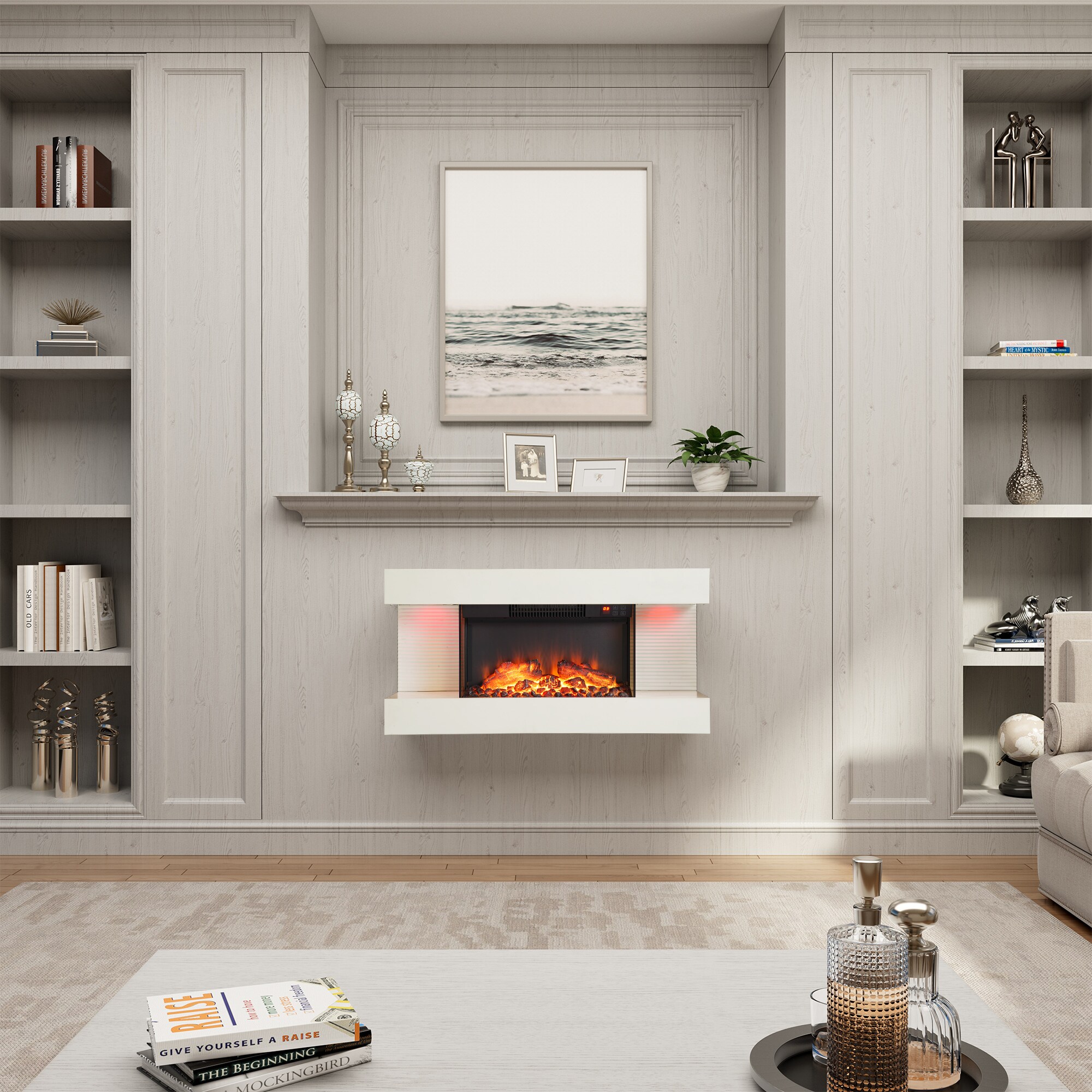 Clihome CL-WMTVS015-WHI-F018 Electric-Fireplaces - View #11