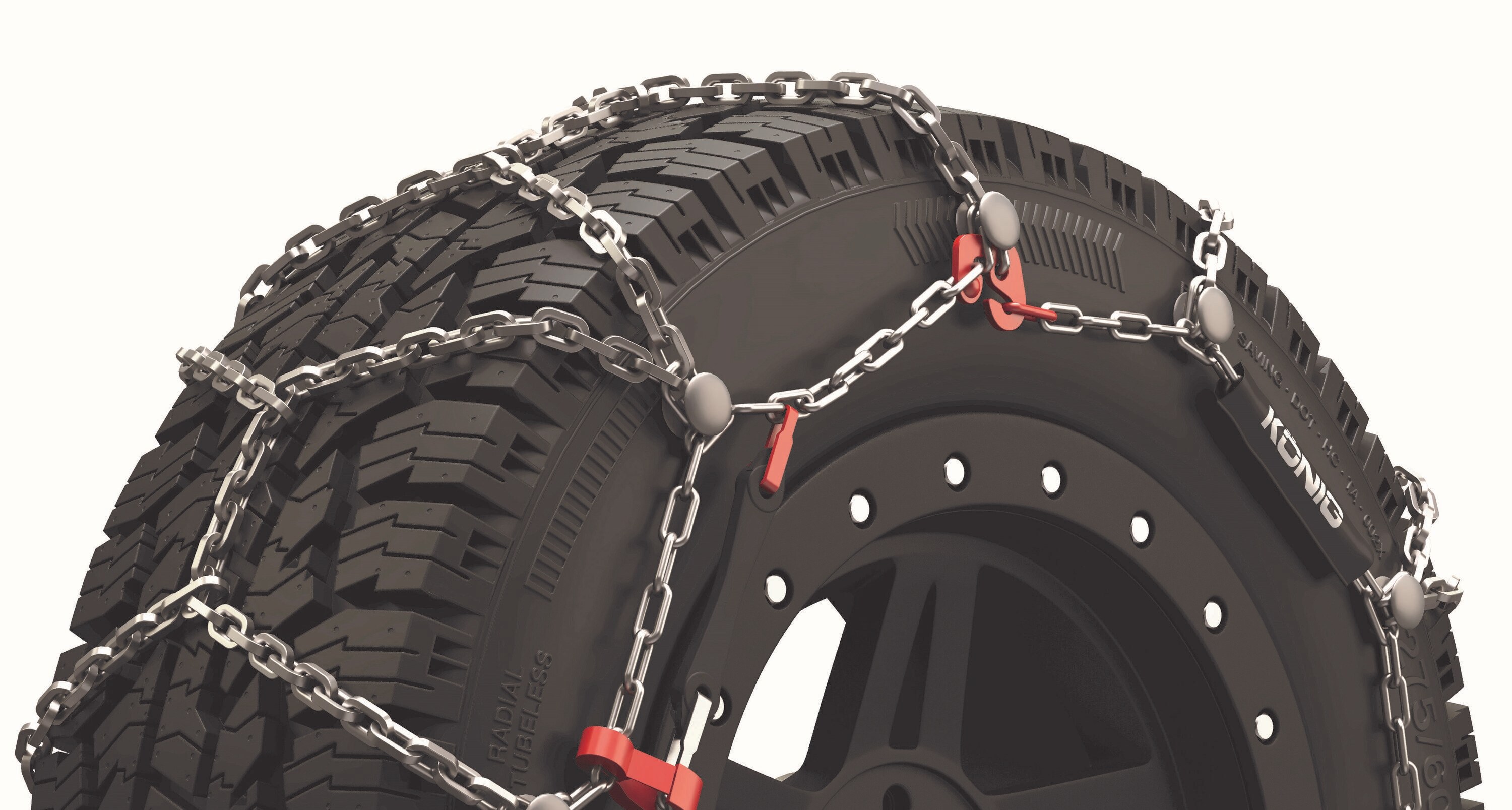 Konig Heavy Duty Steel Tire Chains for SUVs, Trucks, and Vans 