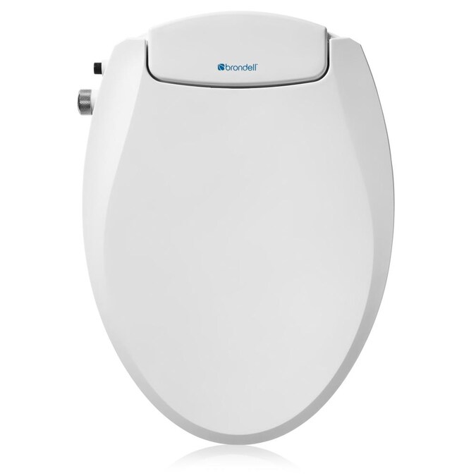 Brondell Ecoseat White Elongated Slow Close Bidet Toilet Seat In The Seats Department At Com - How A Bidet Toilet Seat Works