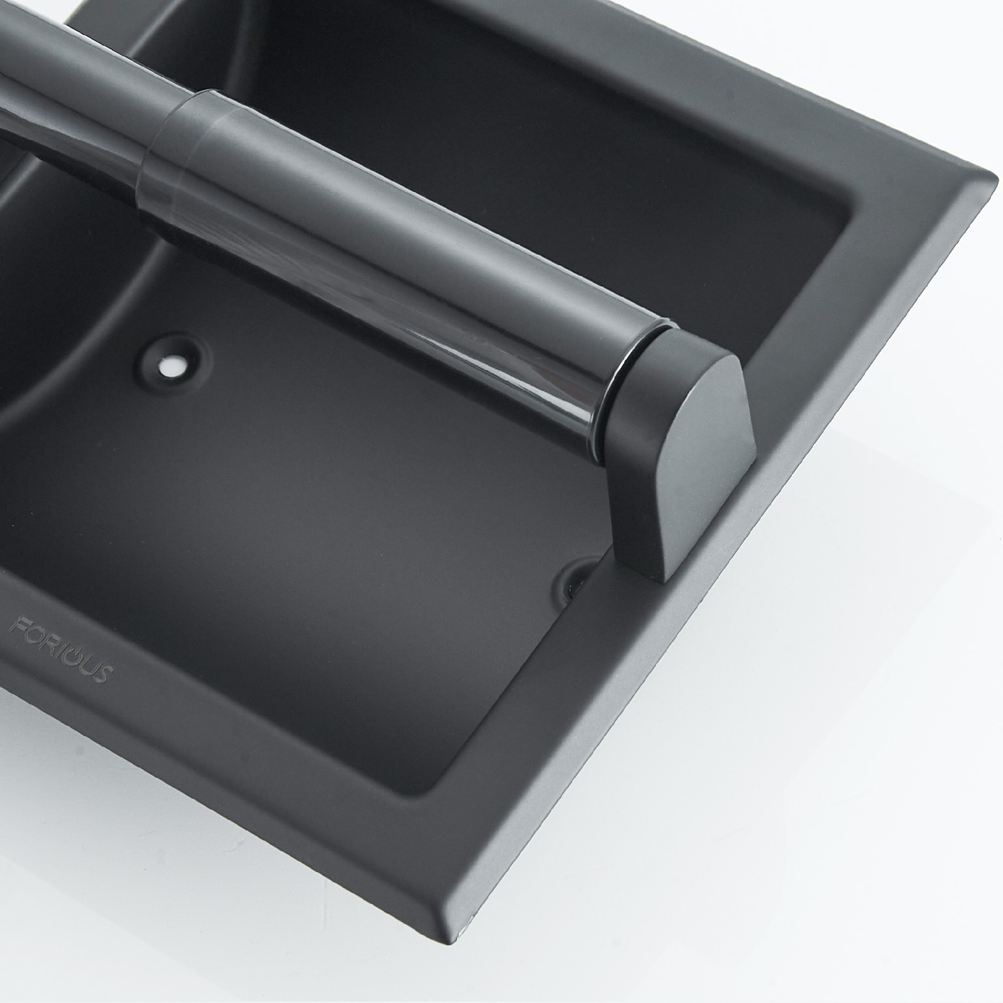 Lentz Toilet Paper Holder - Matte Black | Zinc | Signature Hardware 466405