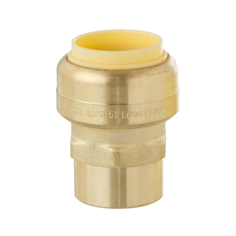 LittleWell AC12F8 Littlewell Ac12f8 Brass 3/4-in Push-fit x 1/2-in Npt Female Pipe Thread Coupling