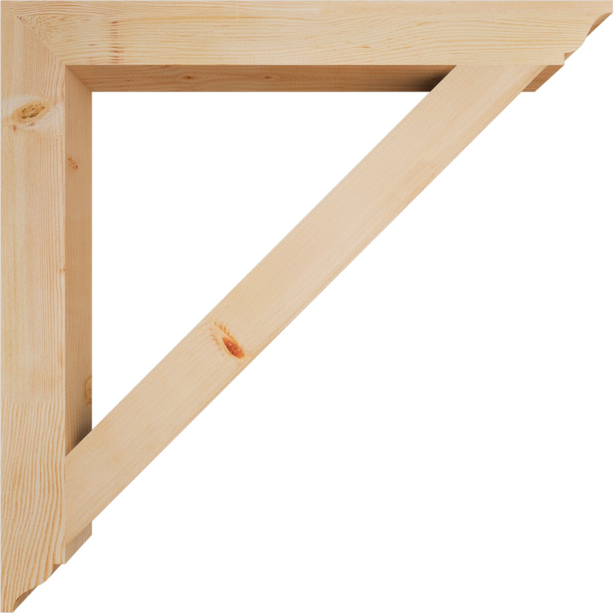 Ekena Millwork BKT04X38X38TRA01SDF Exterior-Brackets-Braces - View #3