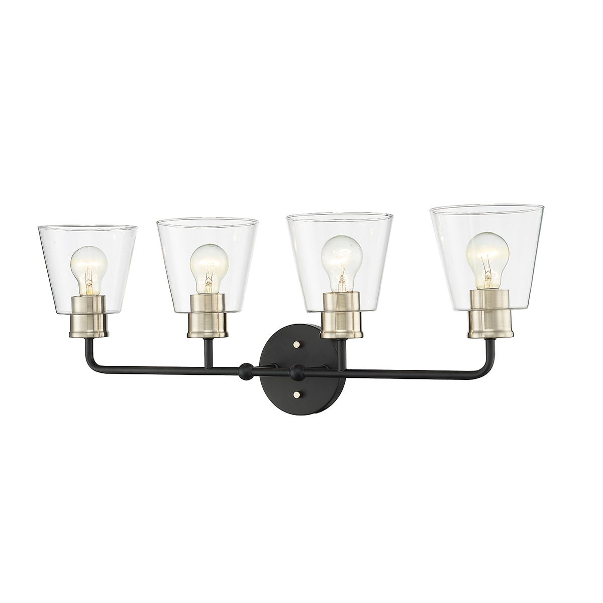 Millennium Lighting 9134-MB/MG Cameron 30-in 4 -Light Matte Black Transitional Vanity light
