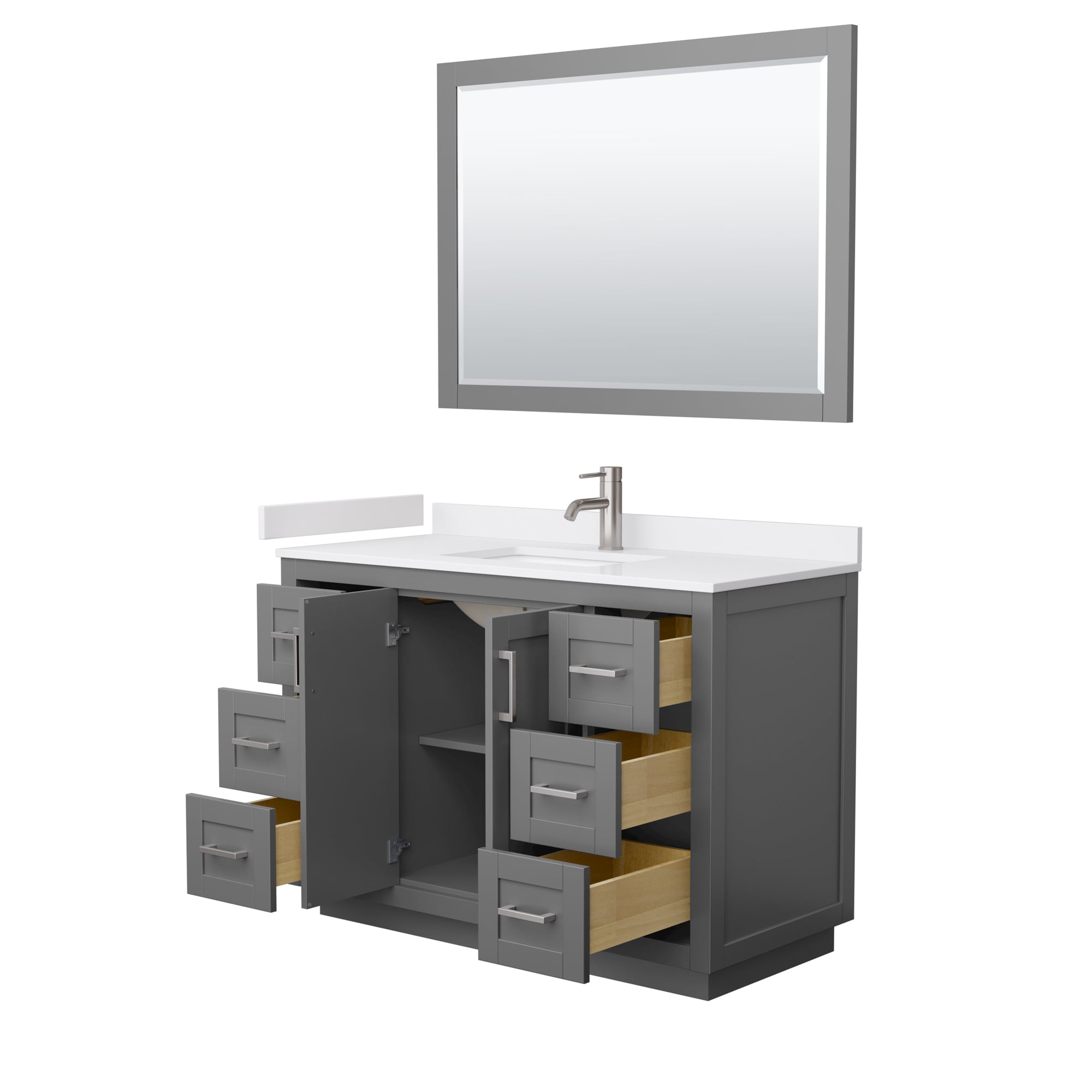 Wyndham Collection WCF292948SKGWCUNSM46 Bath-Vanity-Combo - View #3