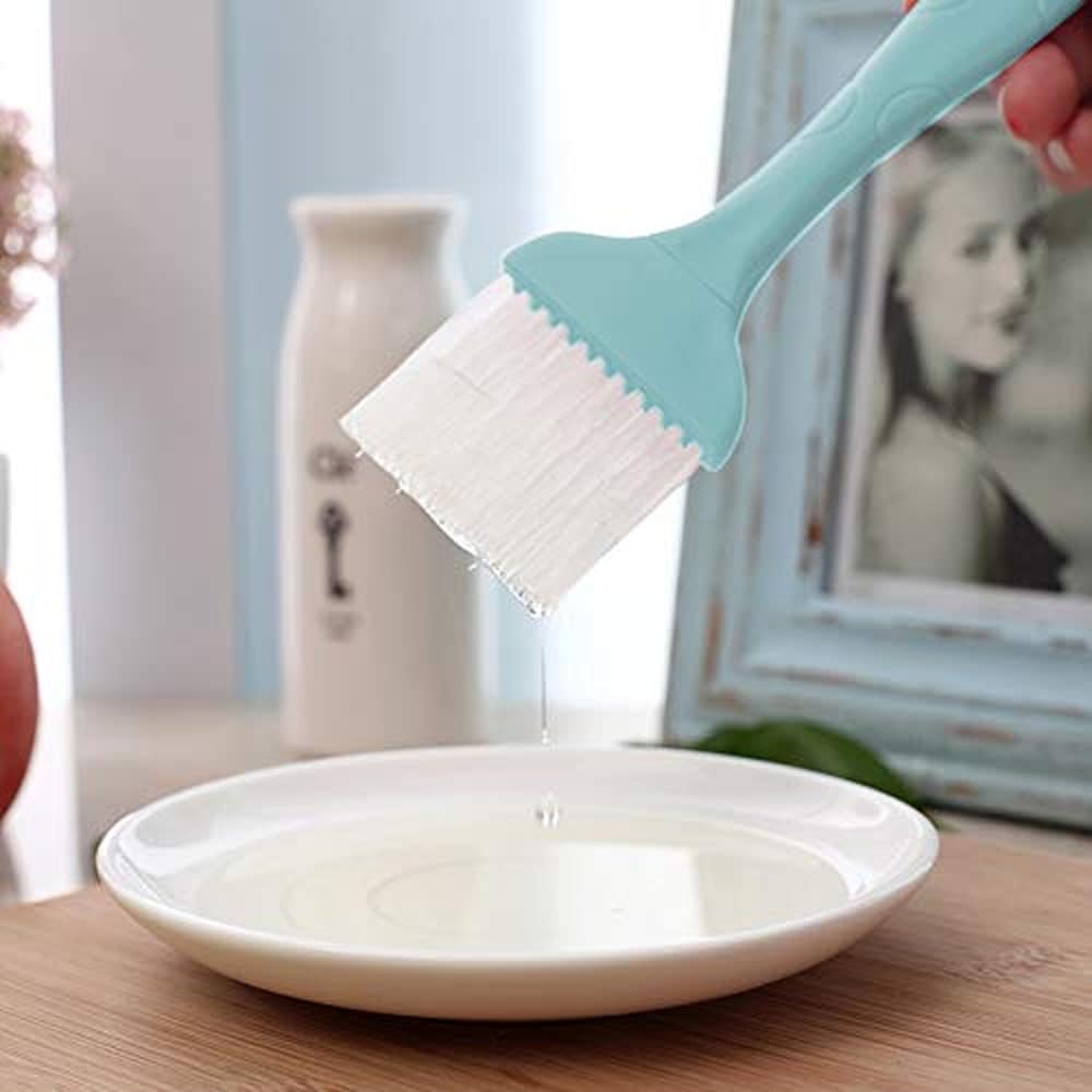 Linder Group Inc Pastry Brush with Plastic Handle and Nylon Bristles 7 5 Inch Length 2 Inch Wide Bristle for Baking Green for Kitchen Tools
