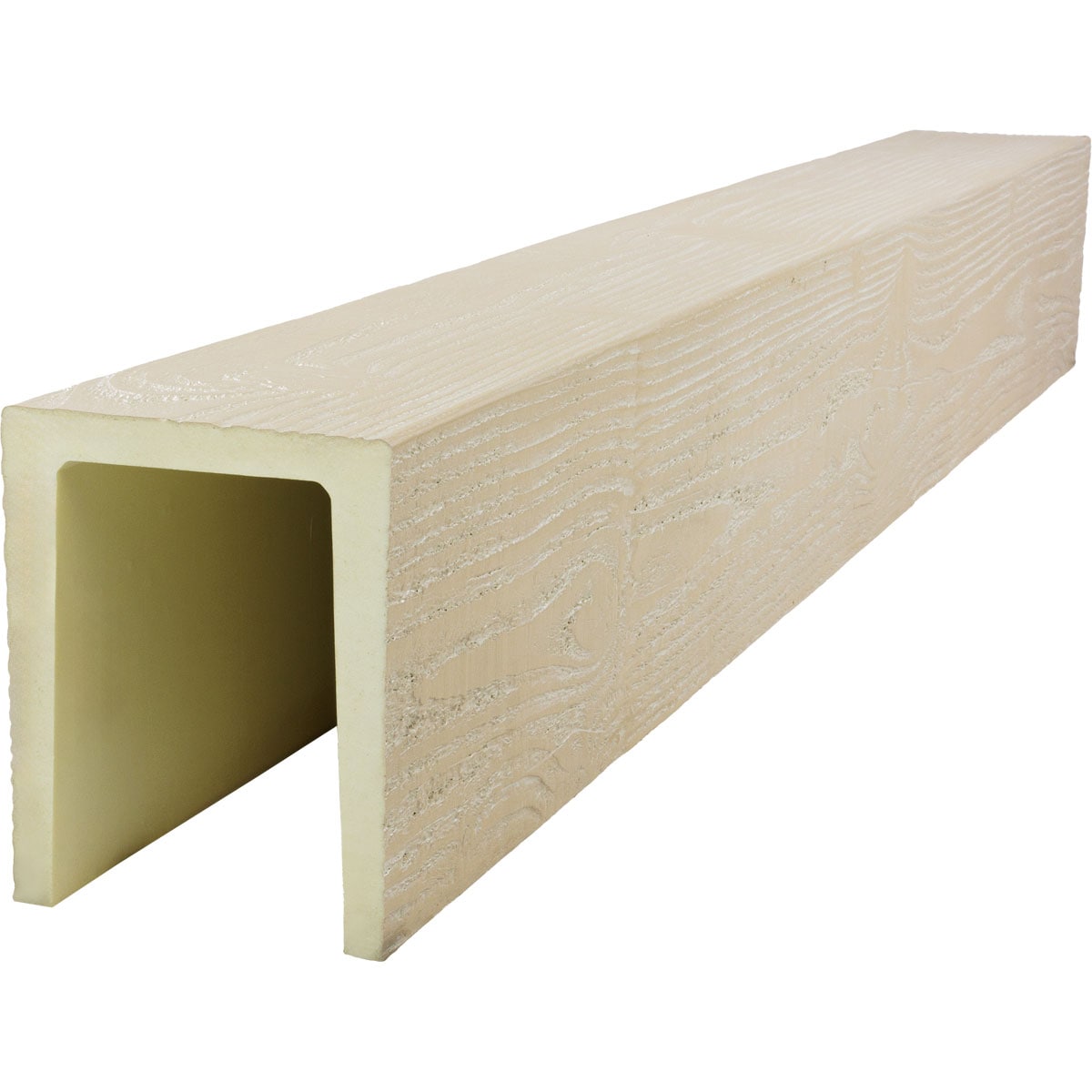 Ekena Millwork 2380827 1-in x 9-1/2-in x 10-ft Vanilla Chai Finished Urethane U-Shaped Decorative Beam