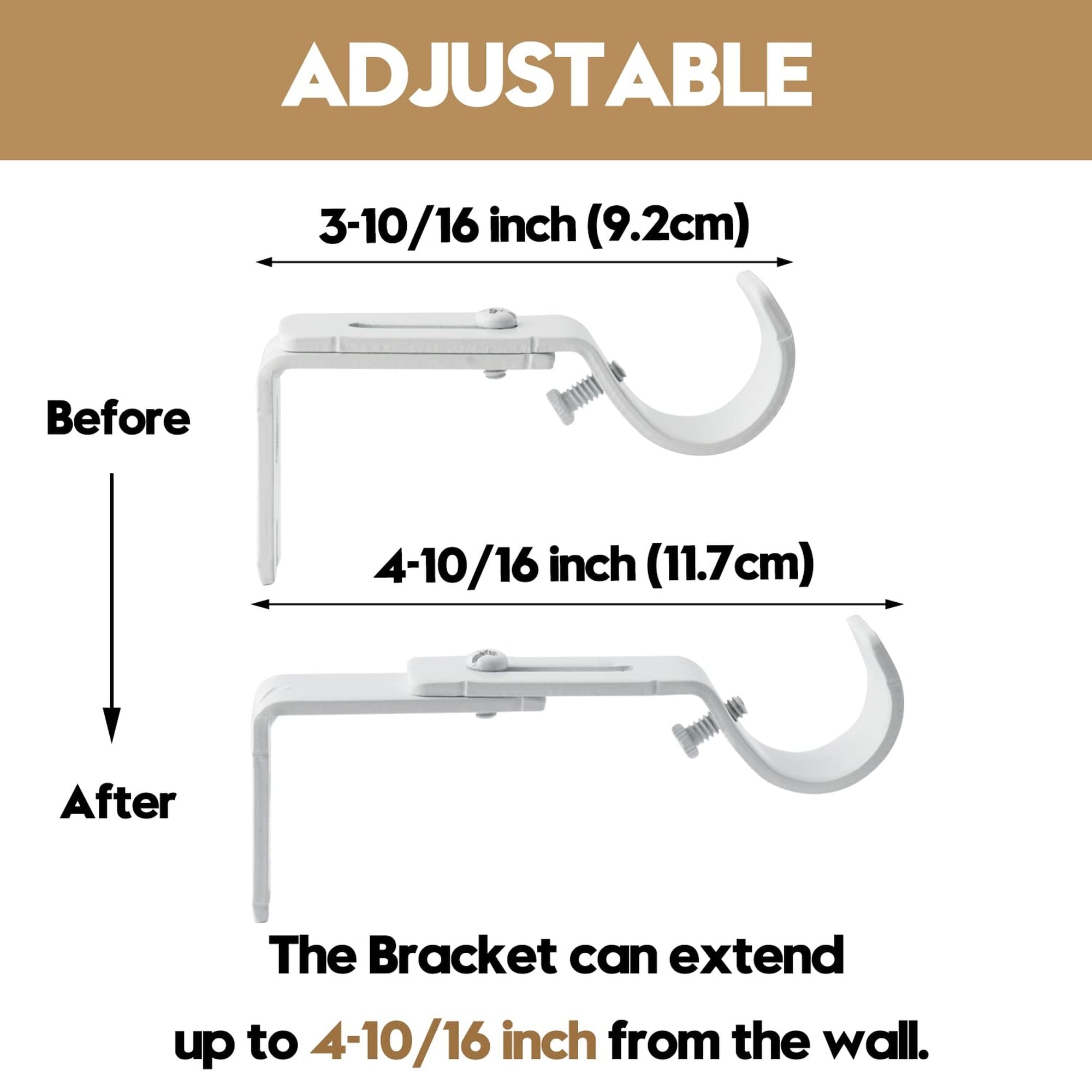 Numhew NHBEN383179 Curtain-Brackets - View #3