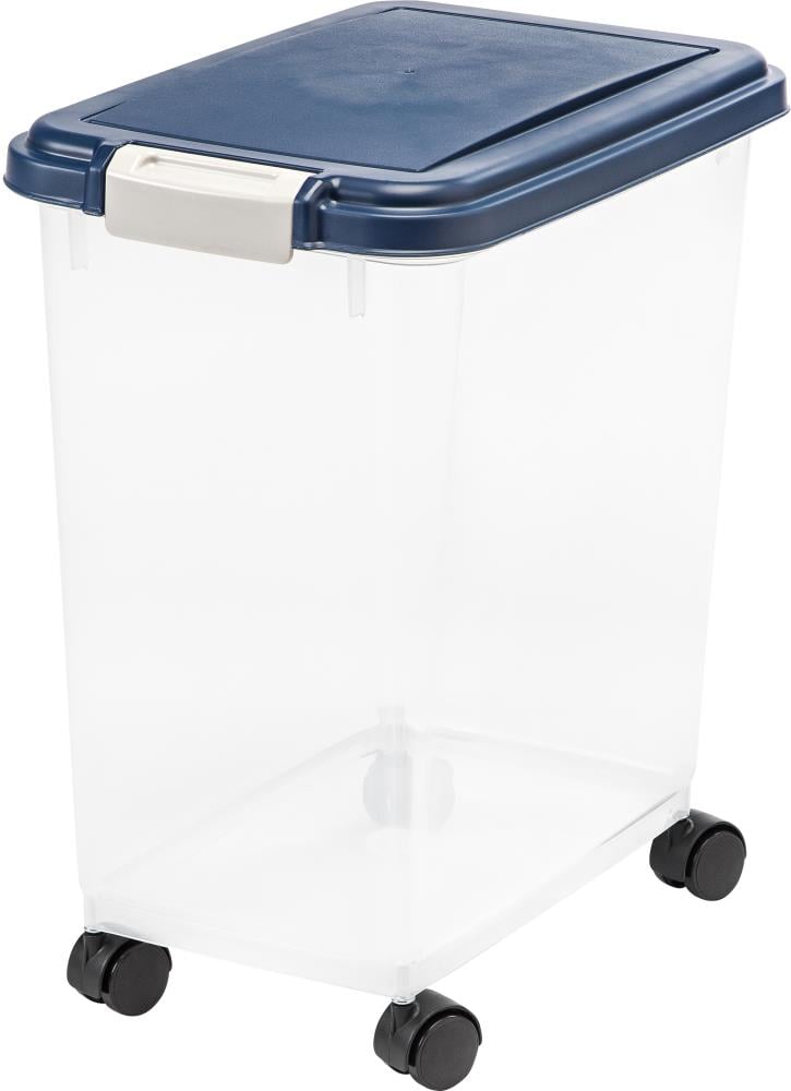 Iris USA Airtight Pet Food Storage Container with Scoop, Blue