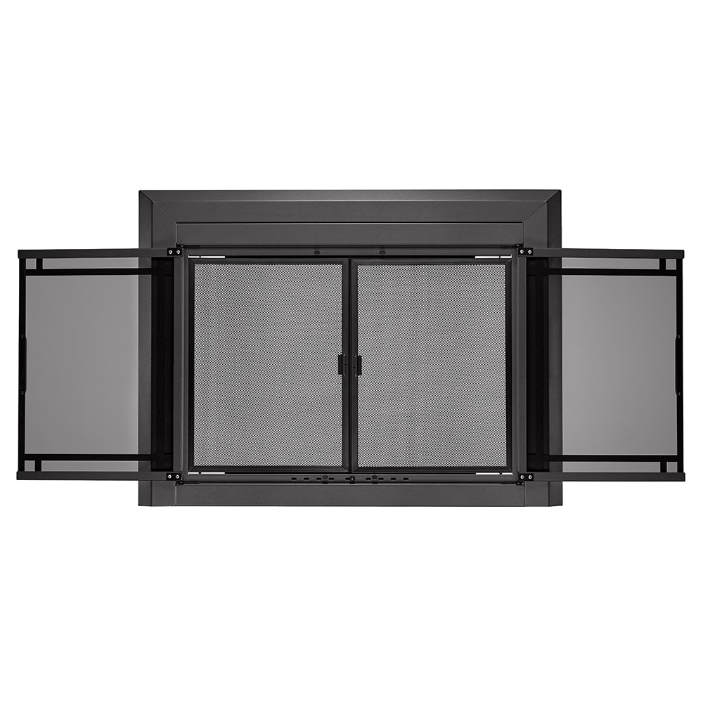 allen + roth FPDM405SLV Glass-Fireplace-Doors - View #5