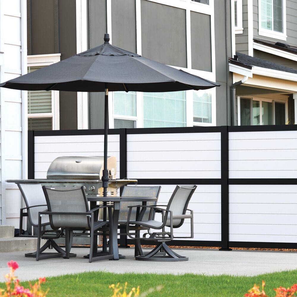 Freedom 6-ft Black Aluminum Privacy Frame