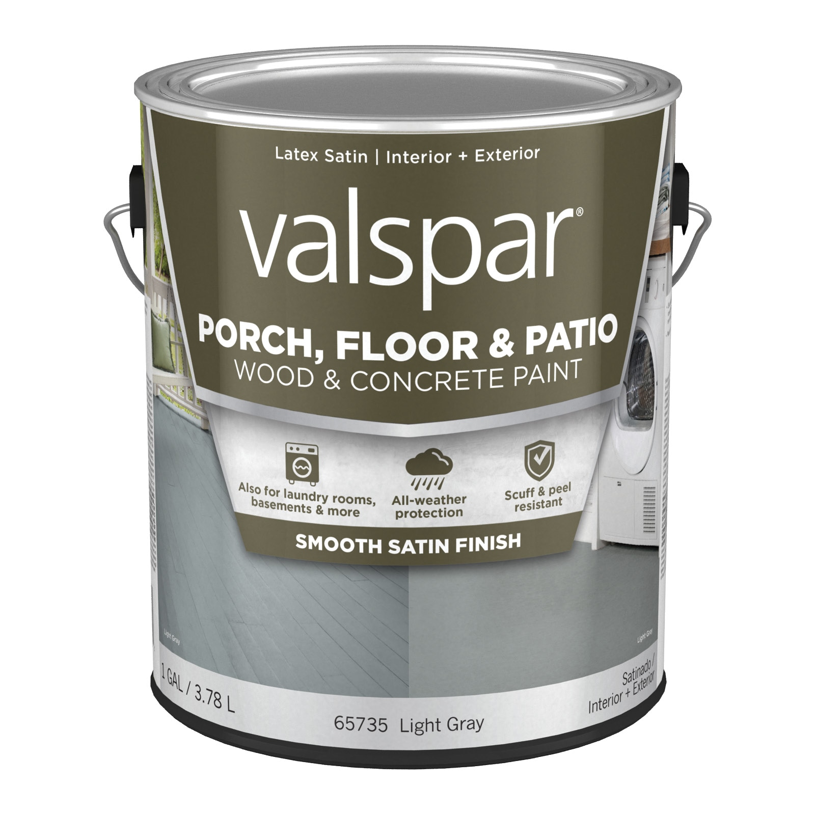 Valspar Gray Satin Porch and Floor Paint (1-Gallon) in the Porch & Floor Paint department at Lowes.com